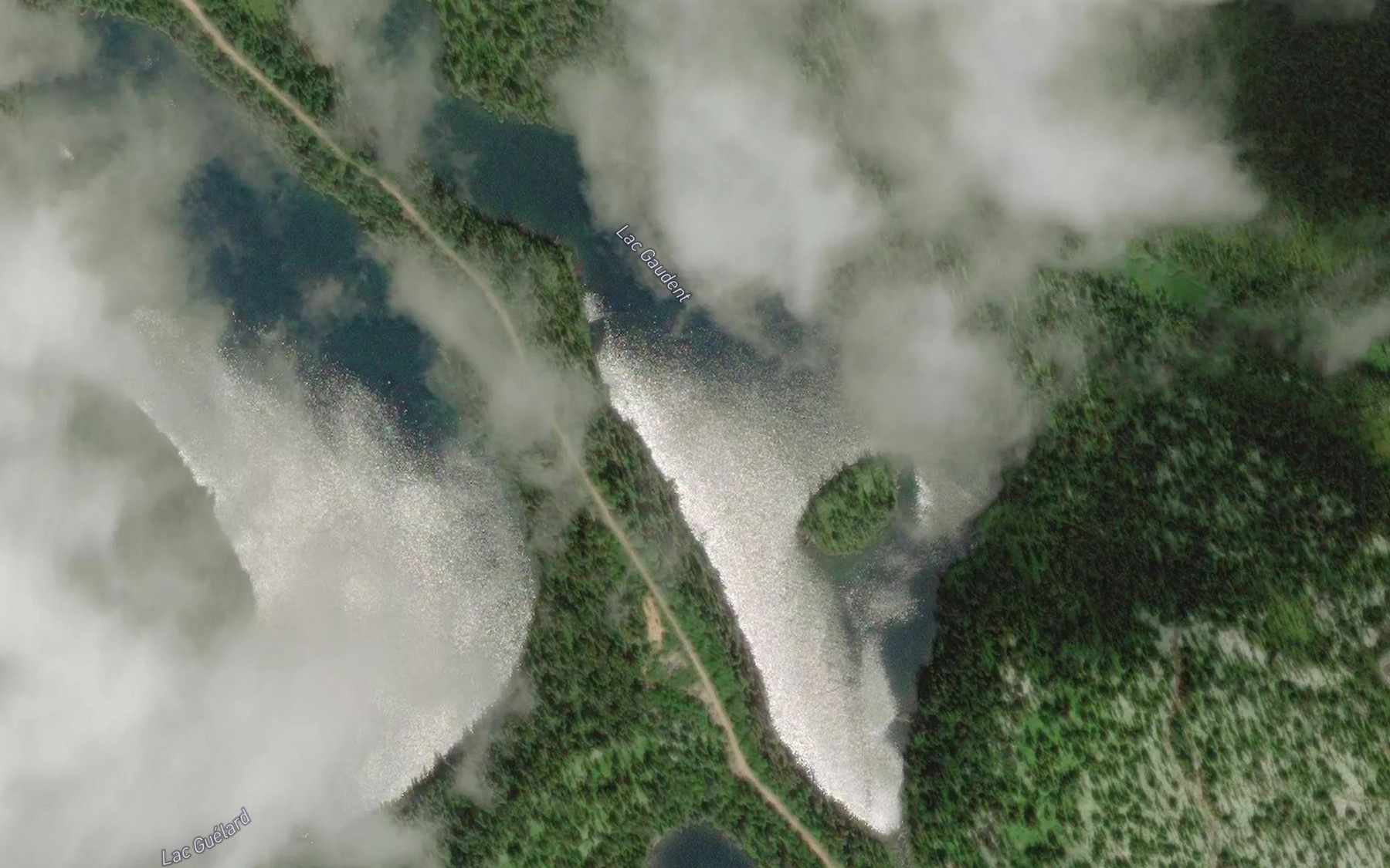 Satellite map of the Lac Gaudent