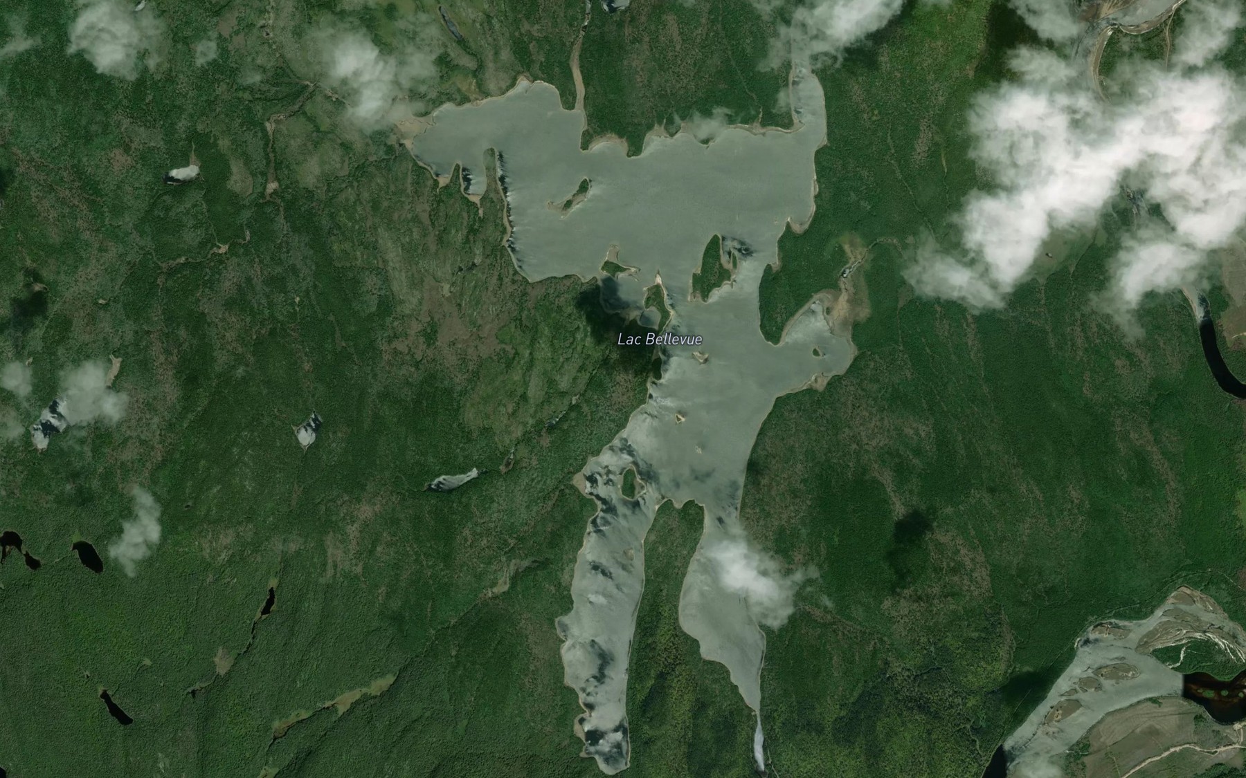 Satellite map of the Lac Bellevue