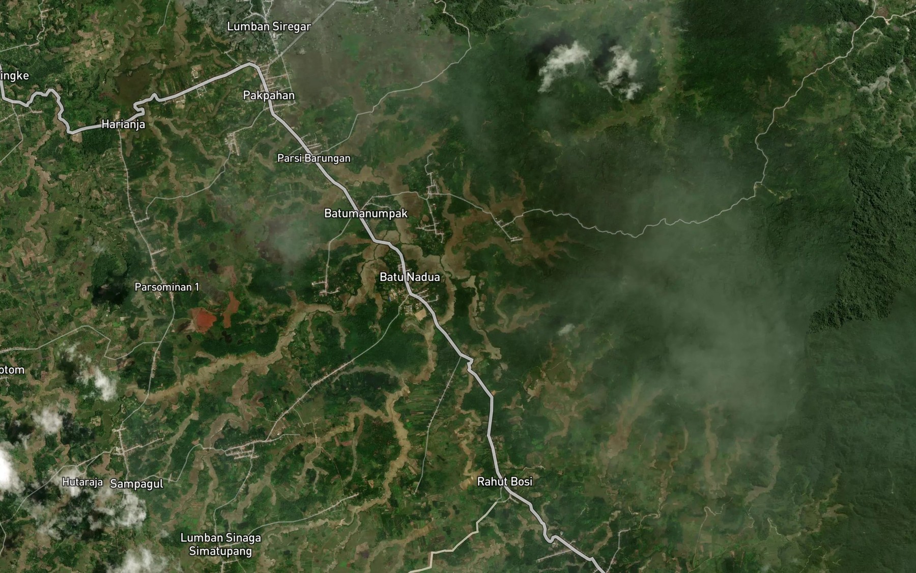 Satellite map of the Aek Paromburan