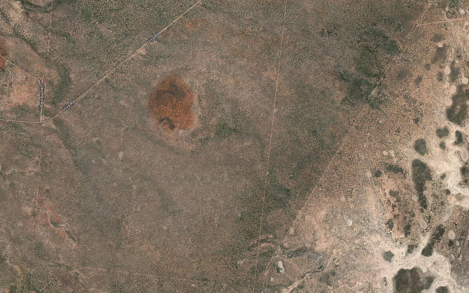Satellite map of the Cattle Creek