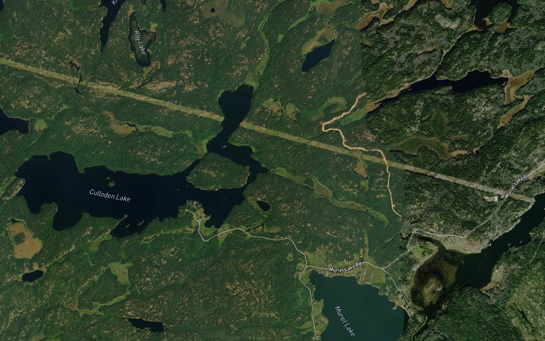 Satellite map of the Flett Bay