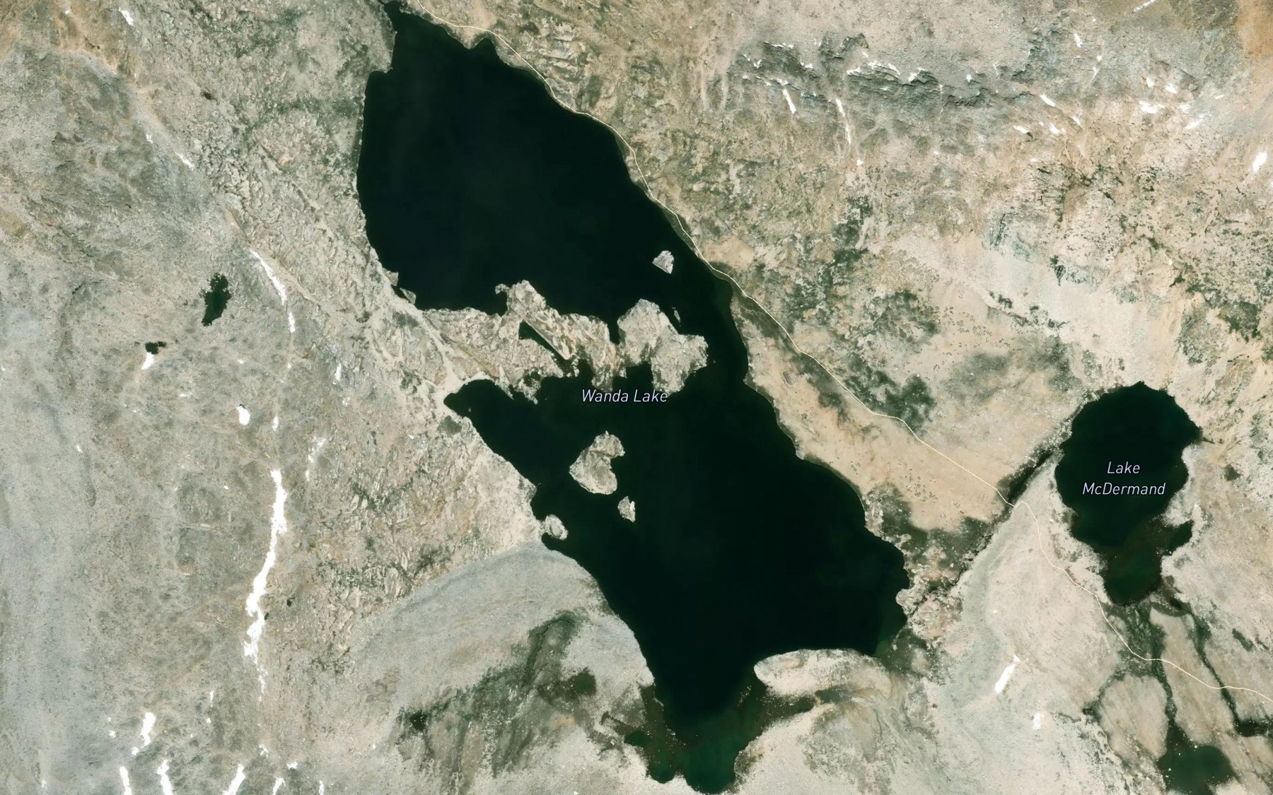 Satellite map of the Wanda Lake