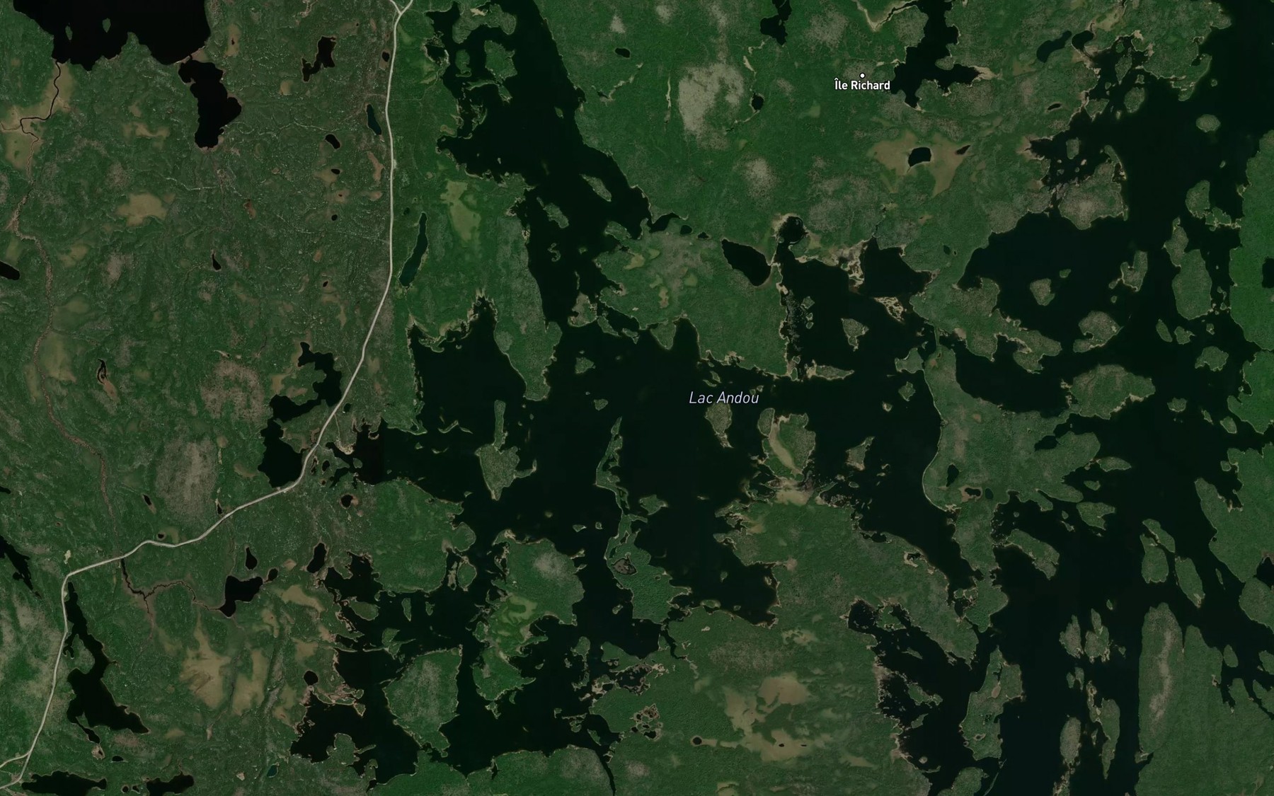 Satellite map of the Lac Andou