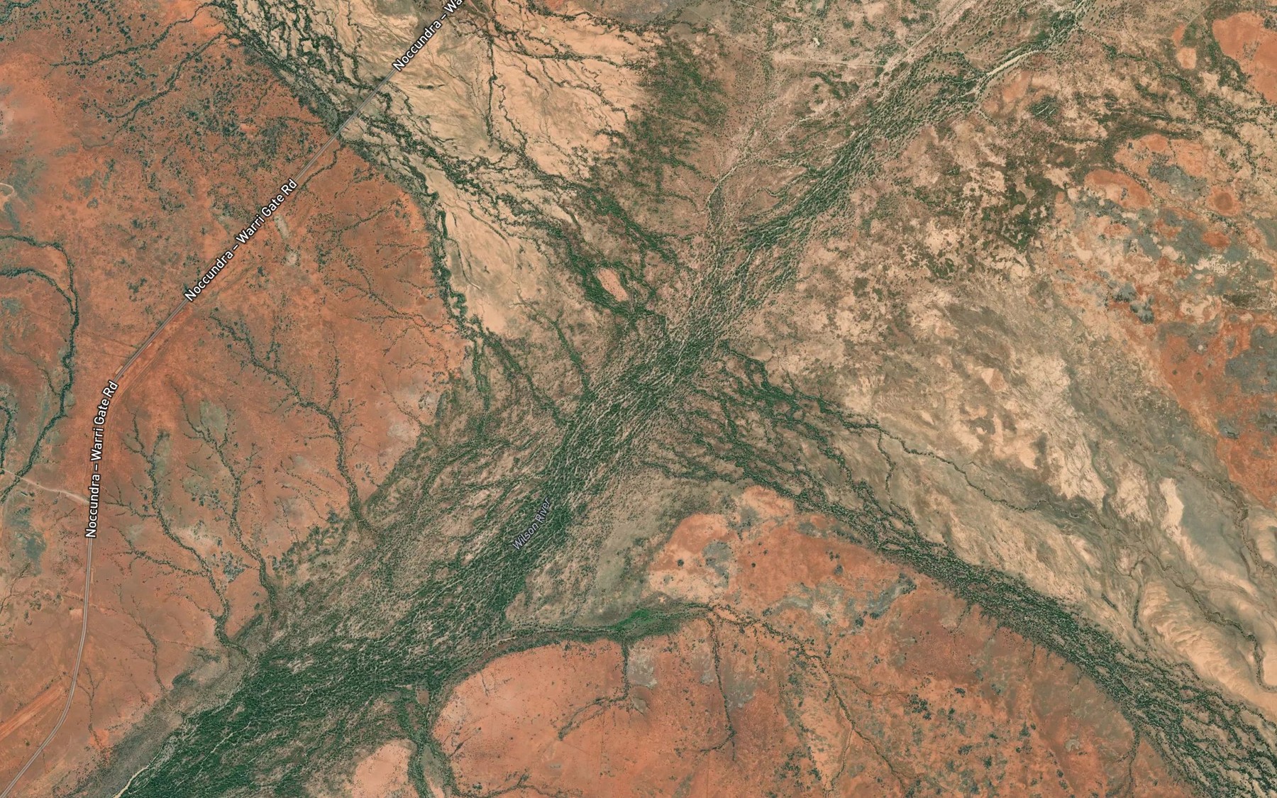 Satellite map of the Dilkera Creek