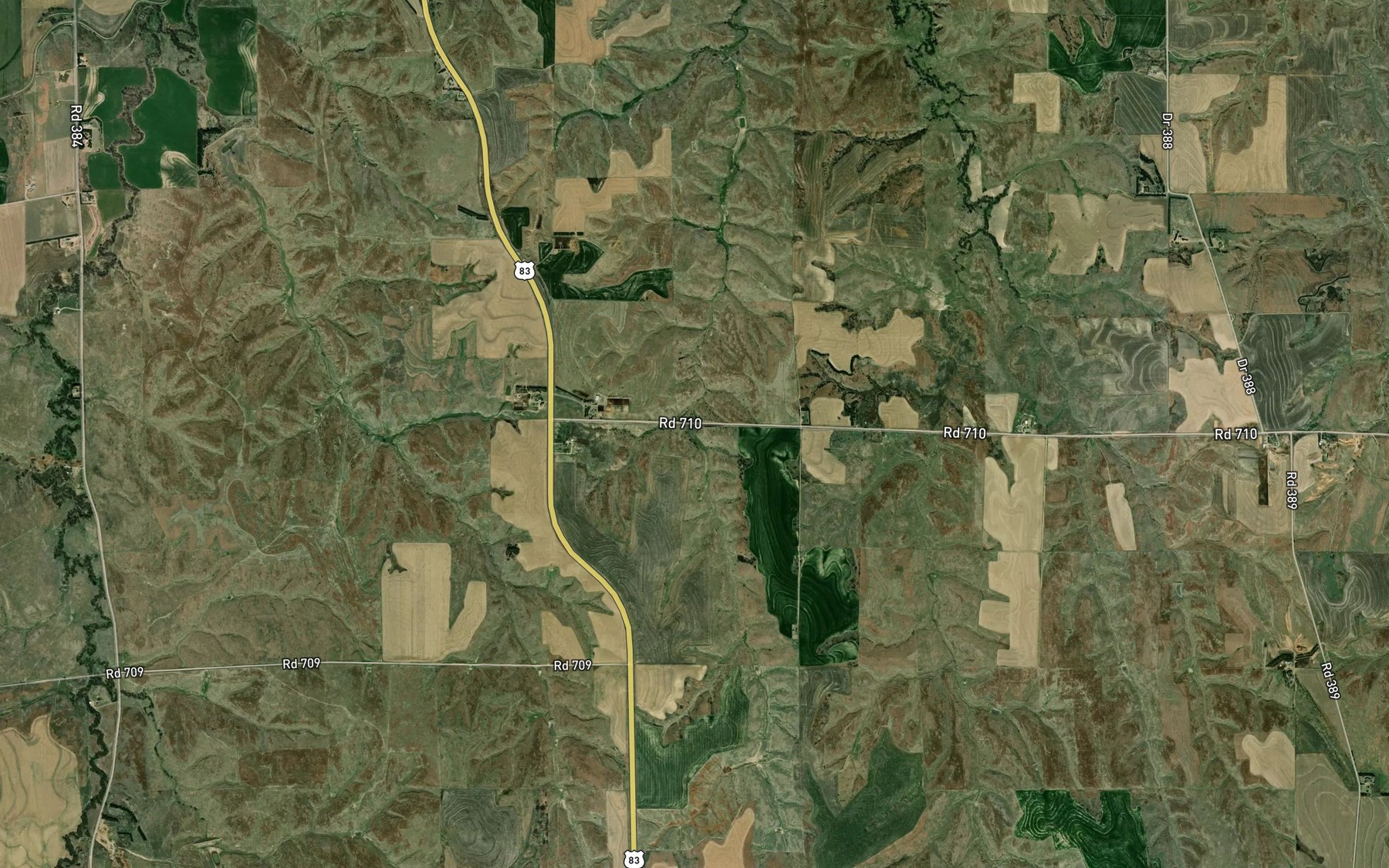 Satellite map of the Nothnagel Reservoir Number 1
