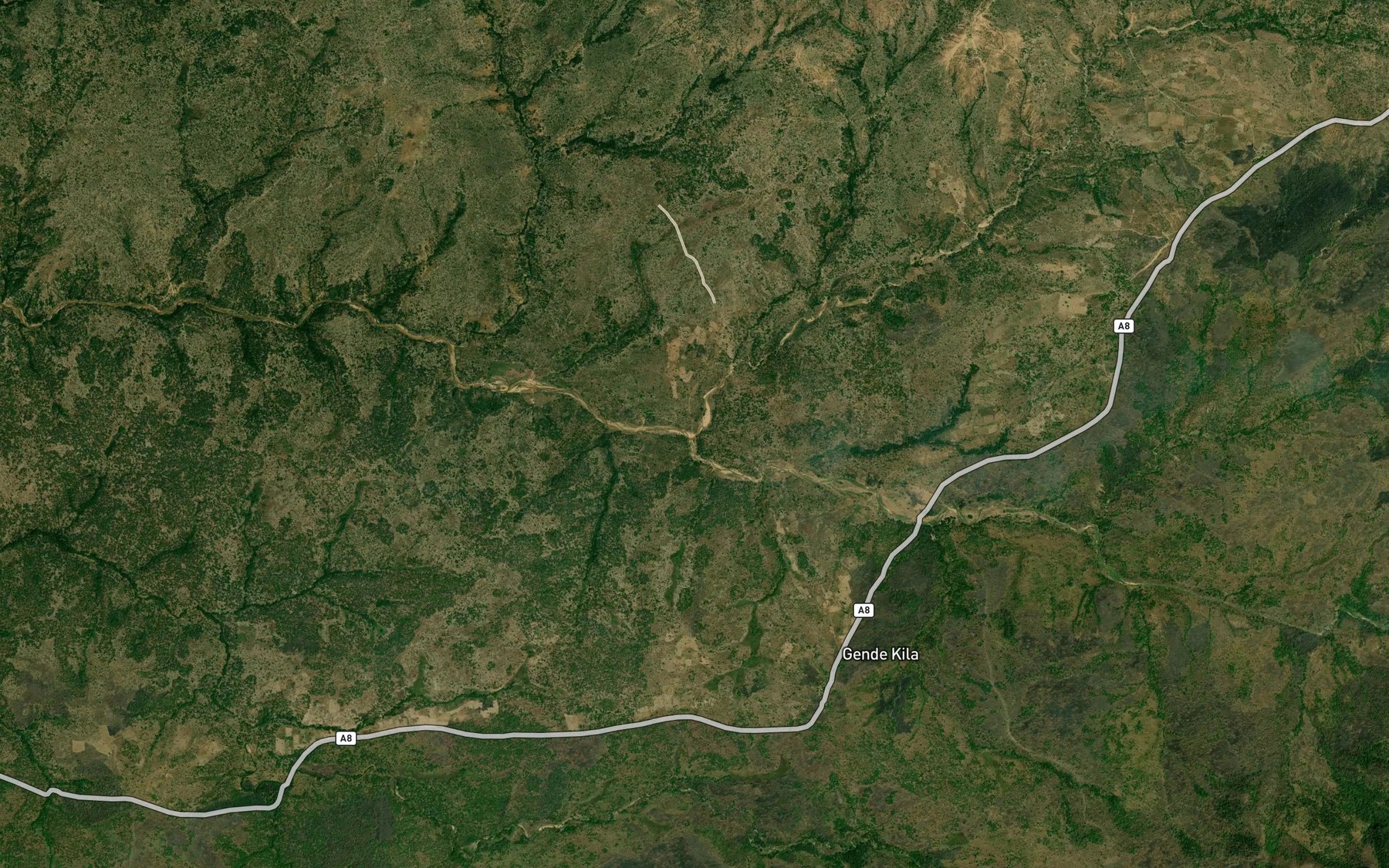 Satellite map of the River Tolore