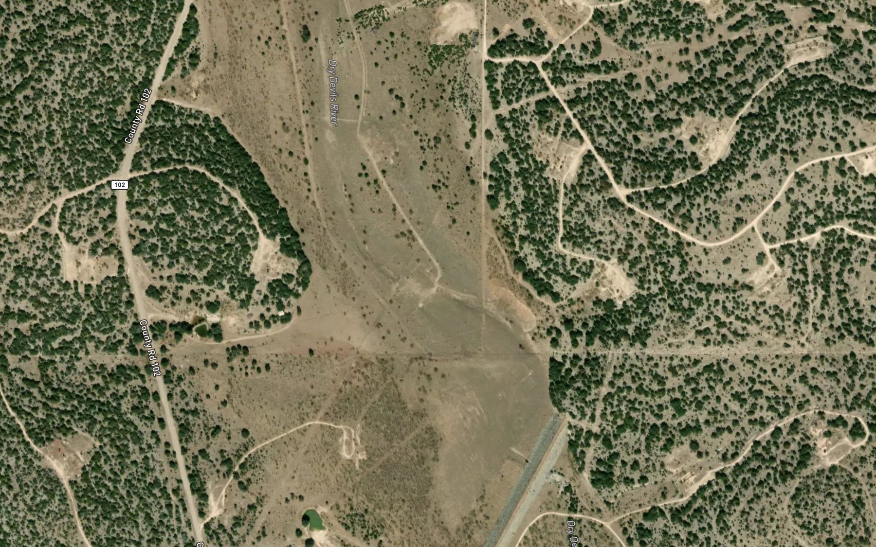 Satellite map of the Soil Conservation Service Site 3 Reservoir
