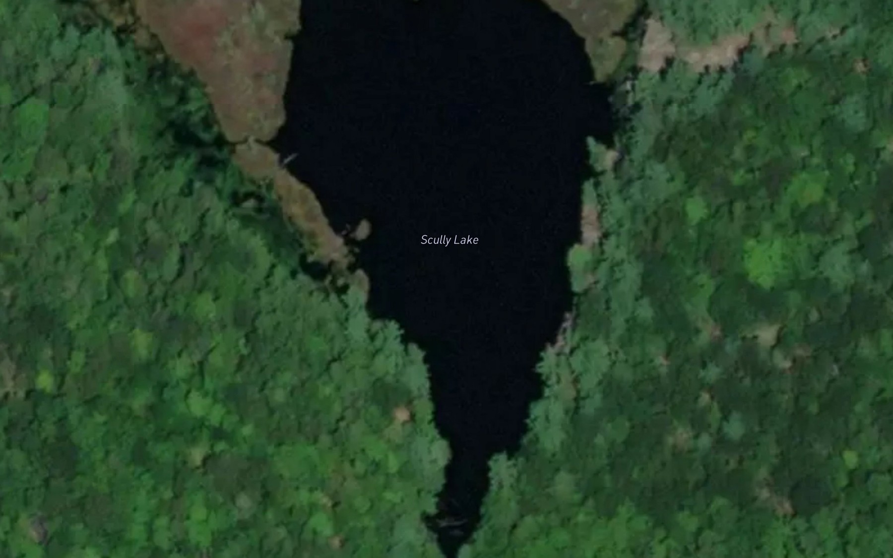 Satellite map of the Scully Lake