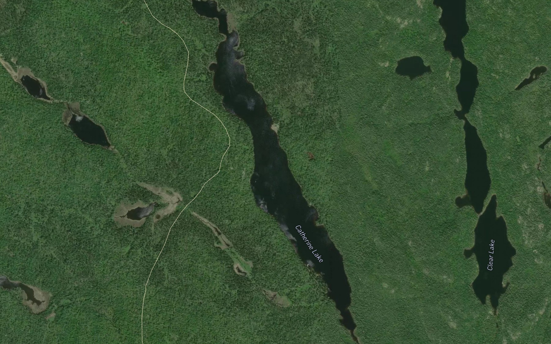 Satellite map of the Catherine Lake