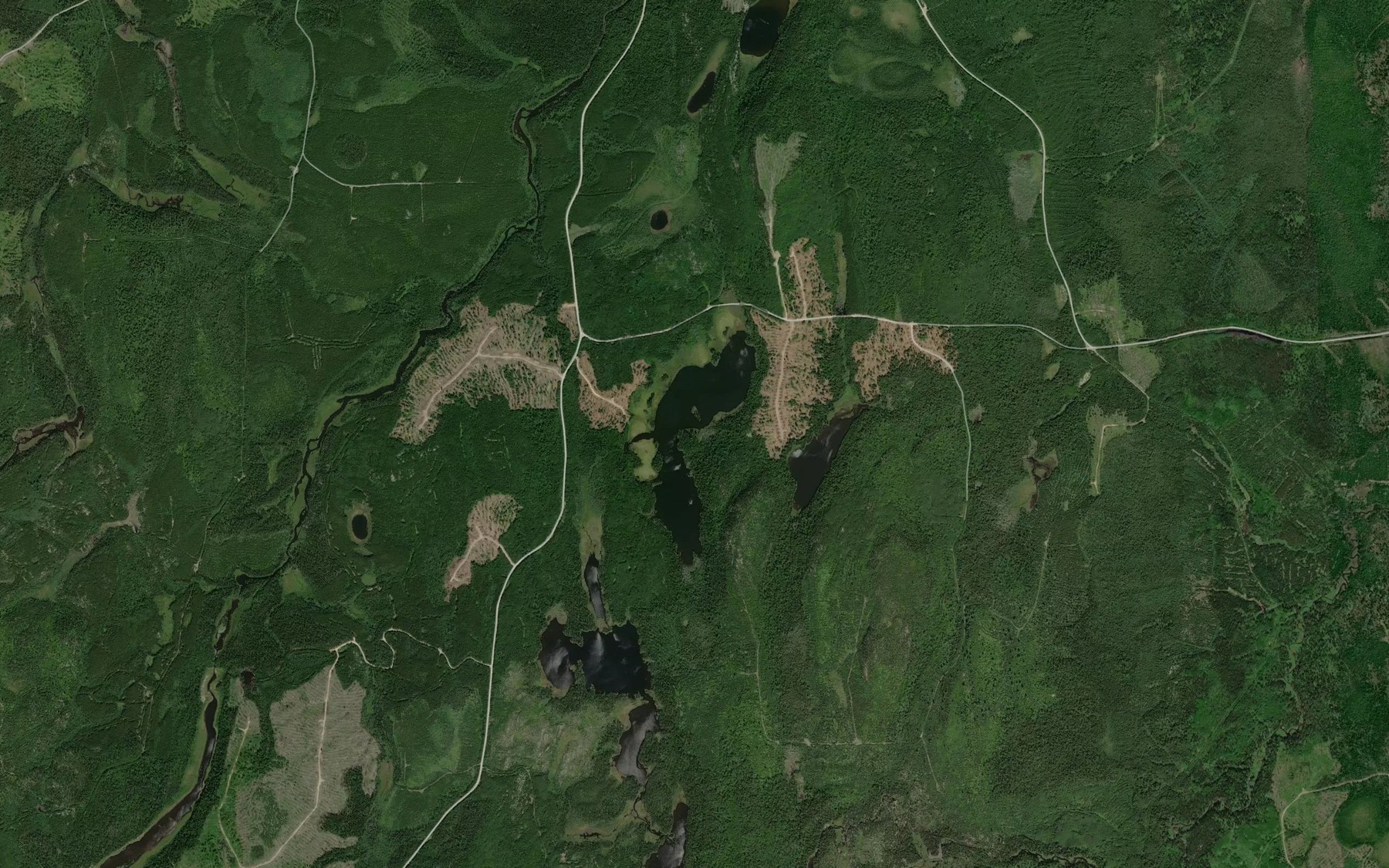 Satellite map of the Little Night Hawk Lake