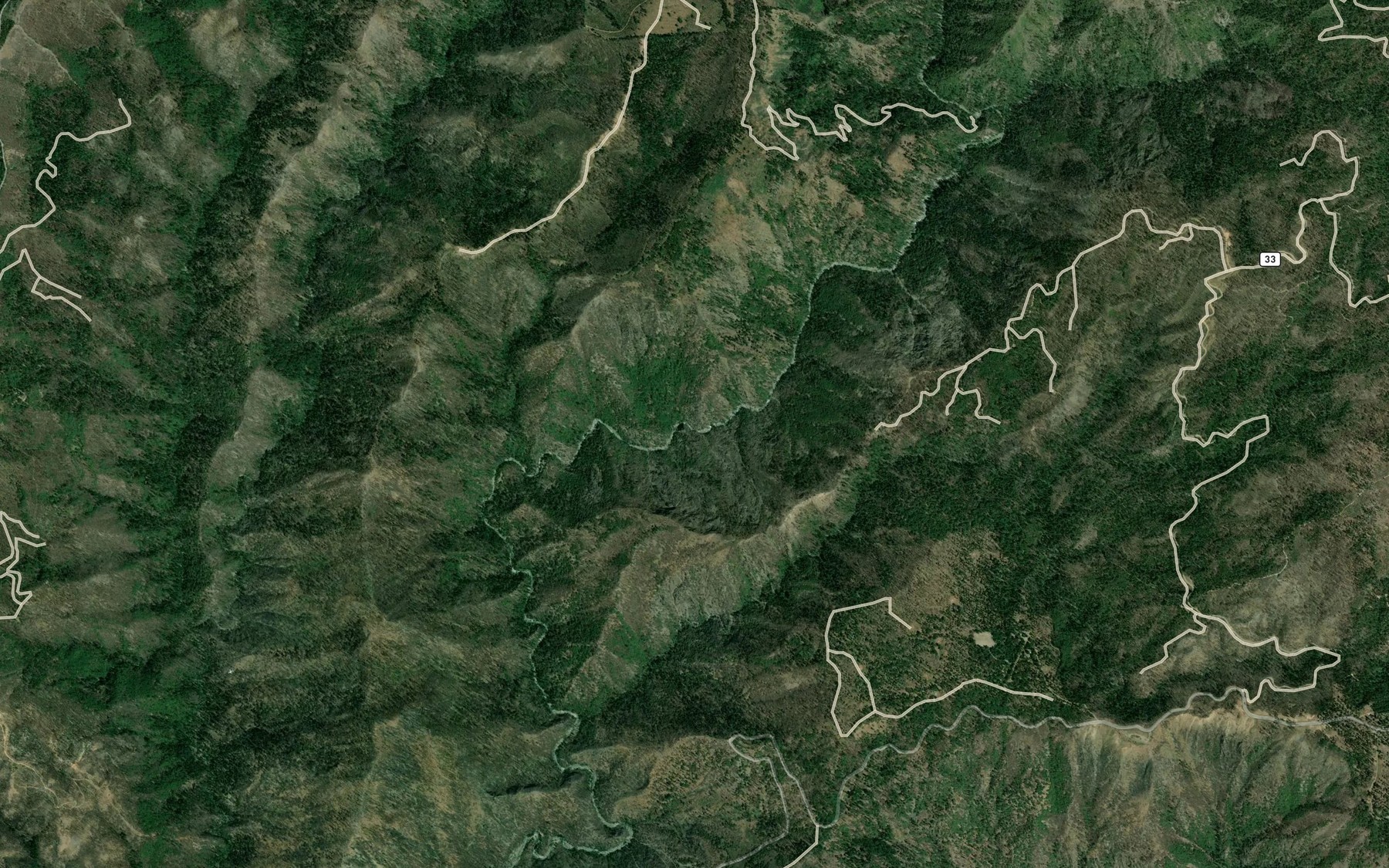 Satellite map of the Devils Gate