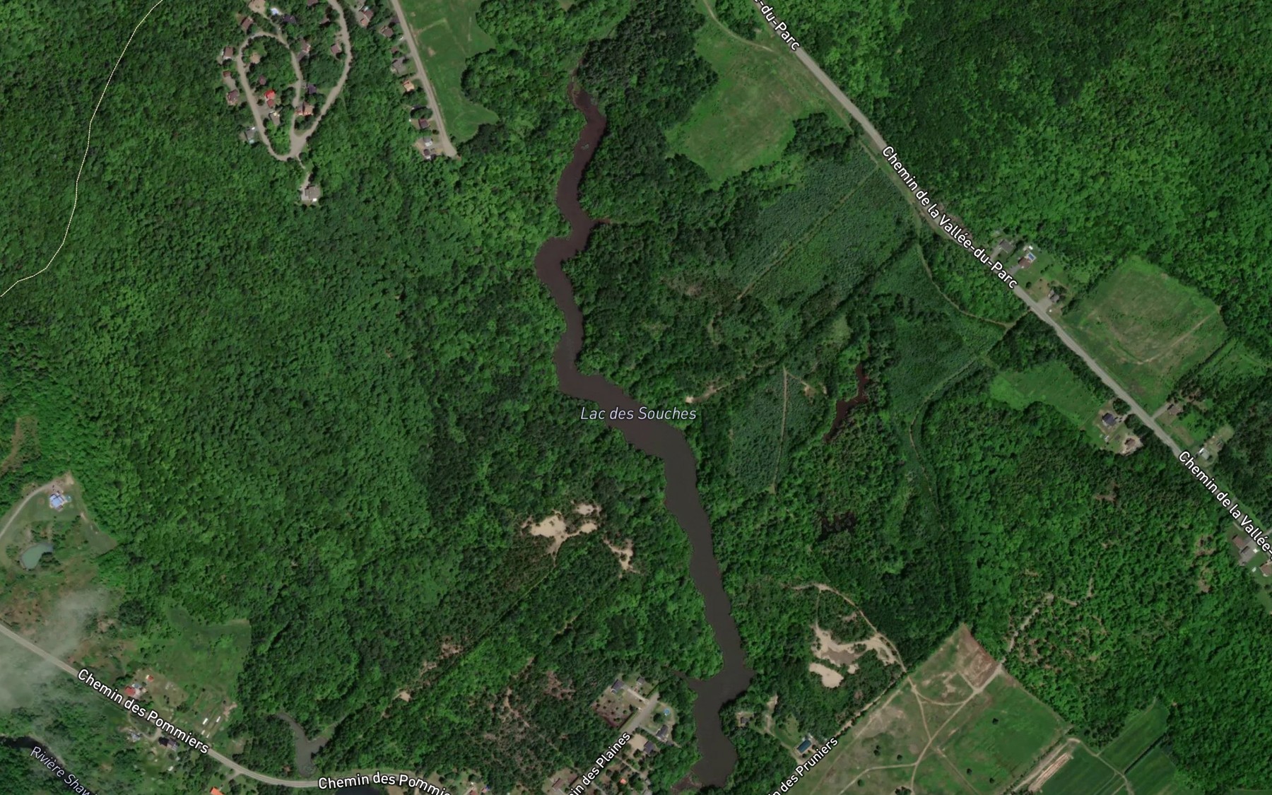 Satellite map of the Lac des Souches