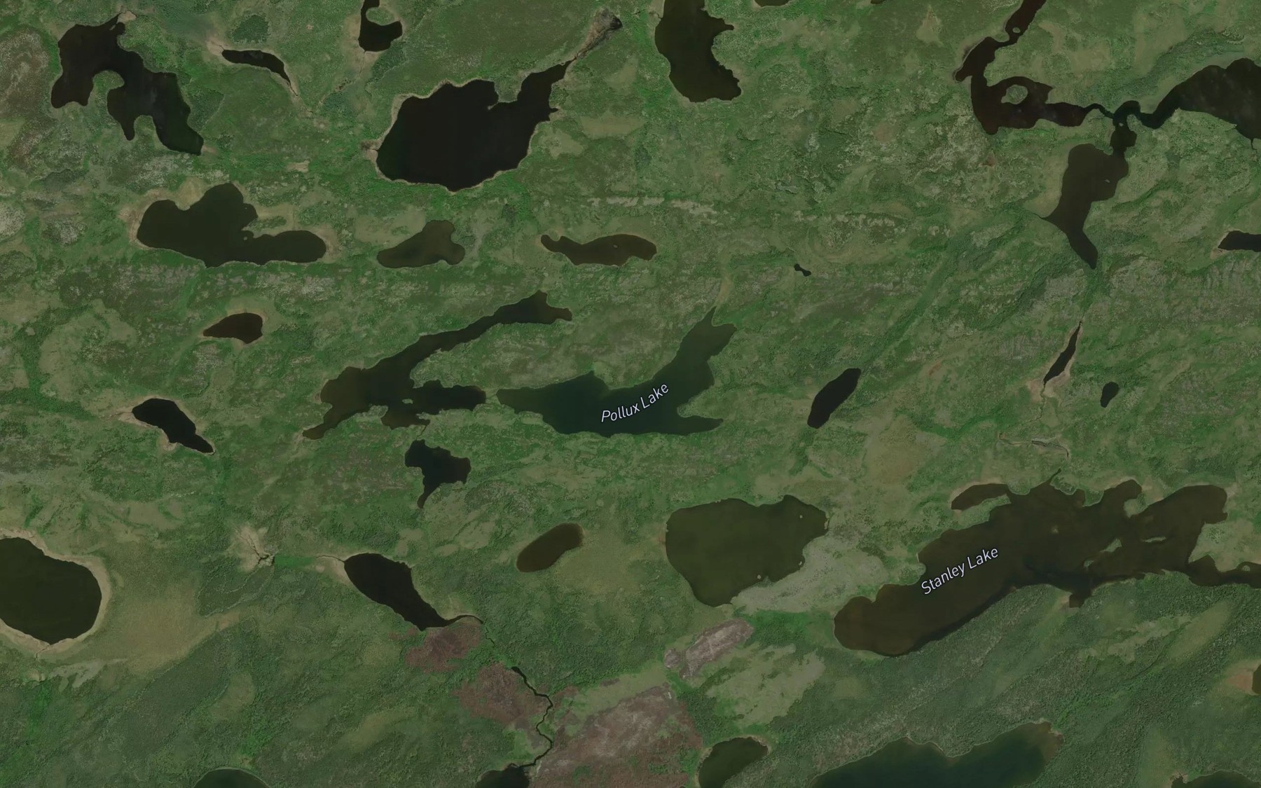 Satellite map of the Pollux Lake