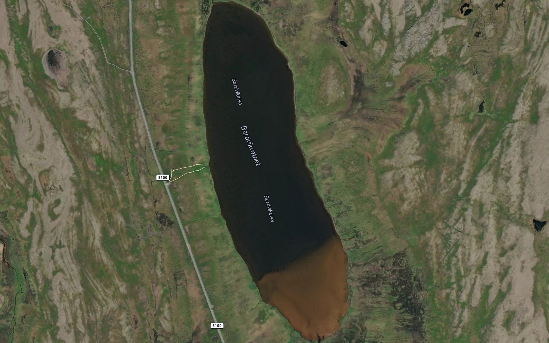 Satellite map of the Barvikvatnet