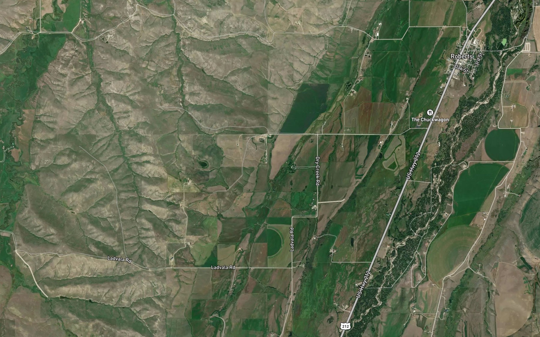 Satellite map of the Finn Ditch