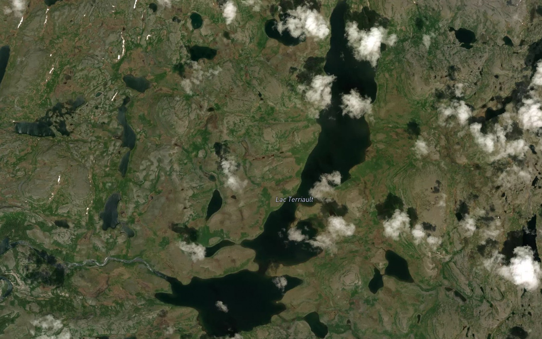 Satellite map of the Lac Terriault