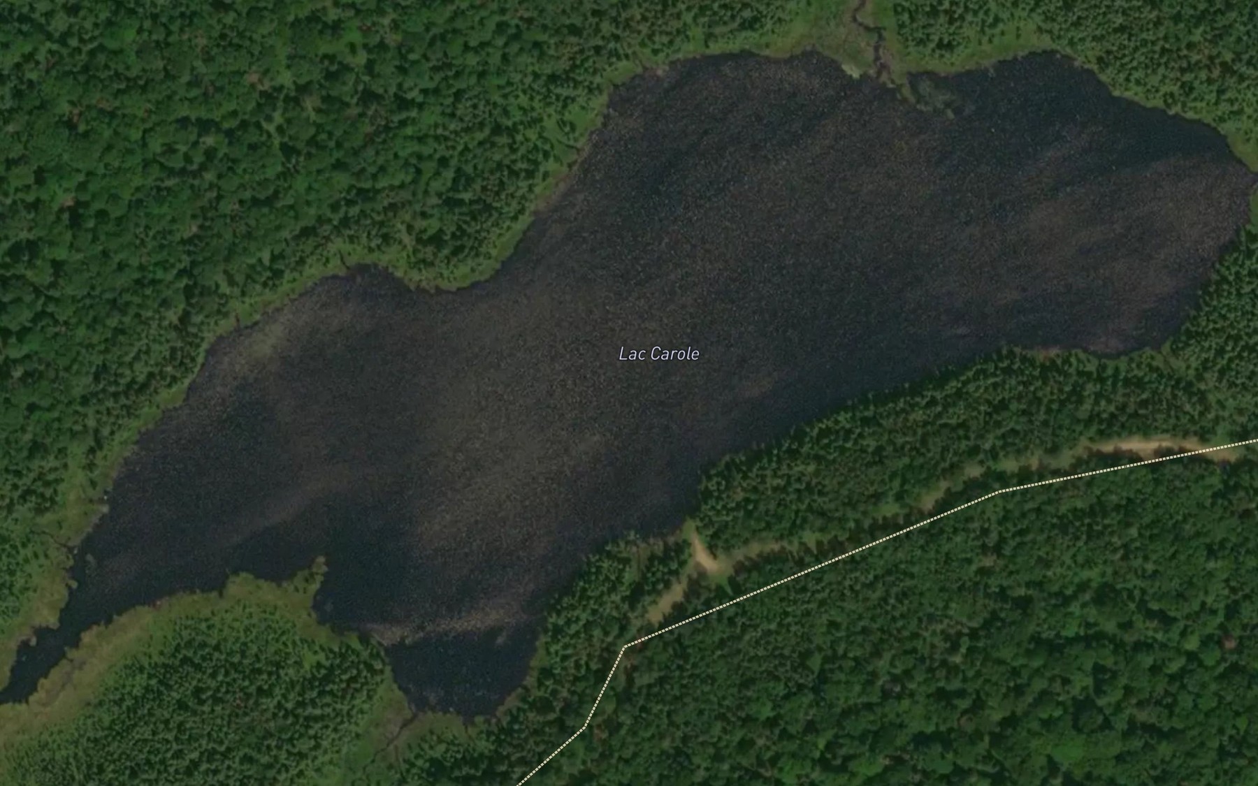 Satellite map of the Lac Carole
