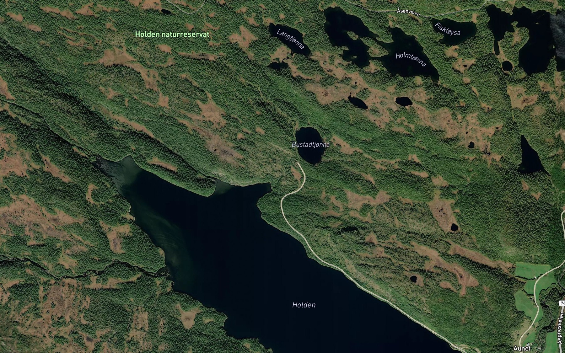 Satellite map of the Kvennbekken