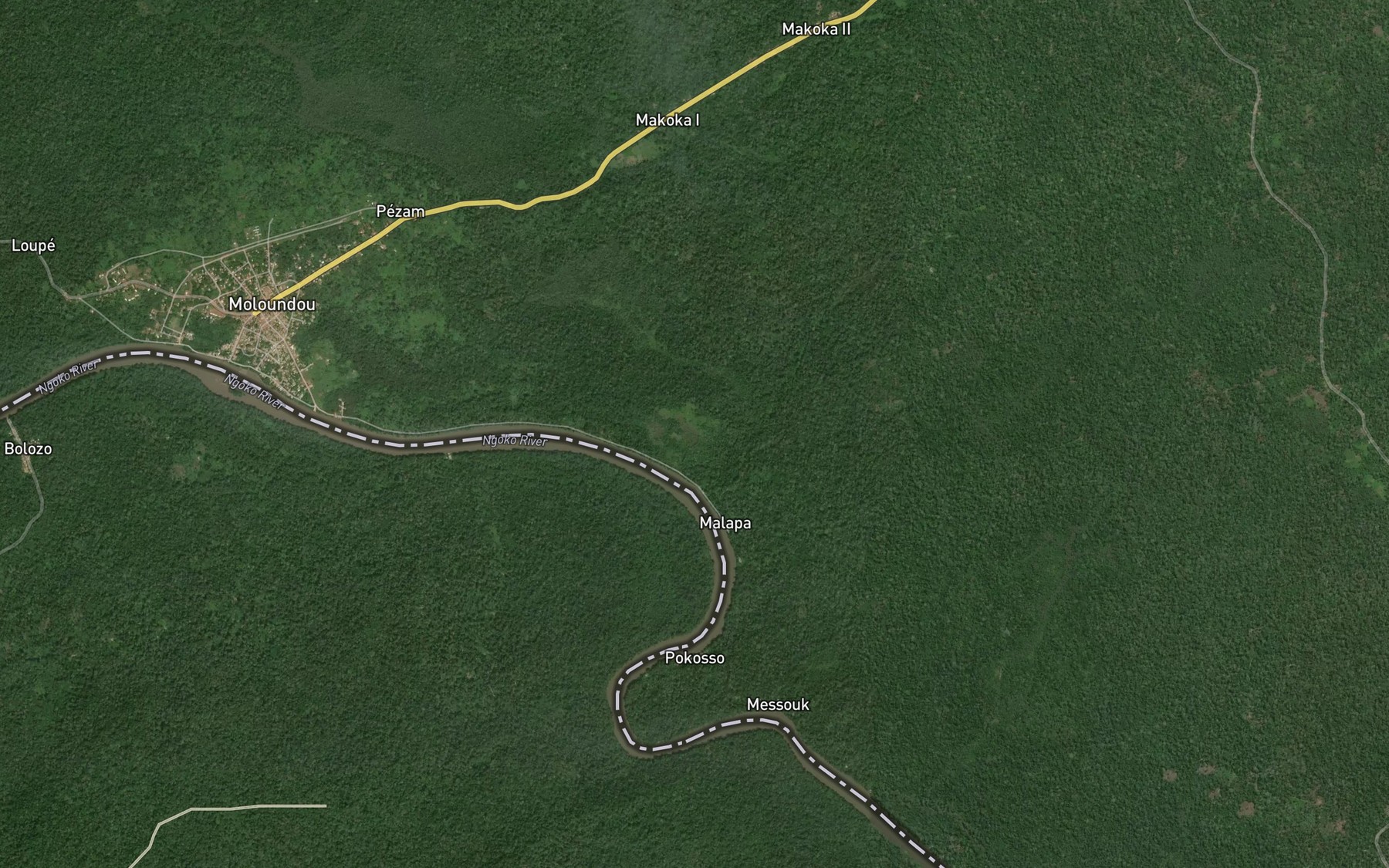 Satellite map of the Malapa