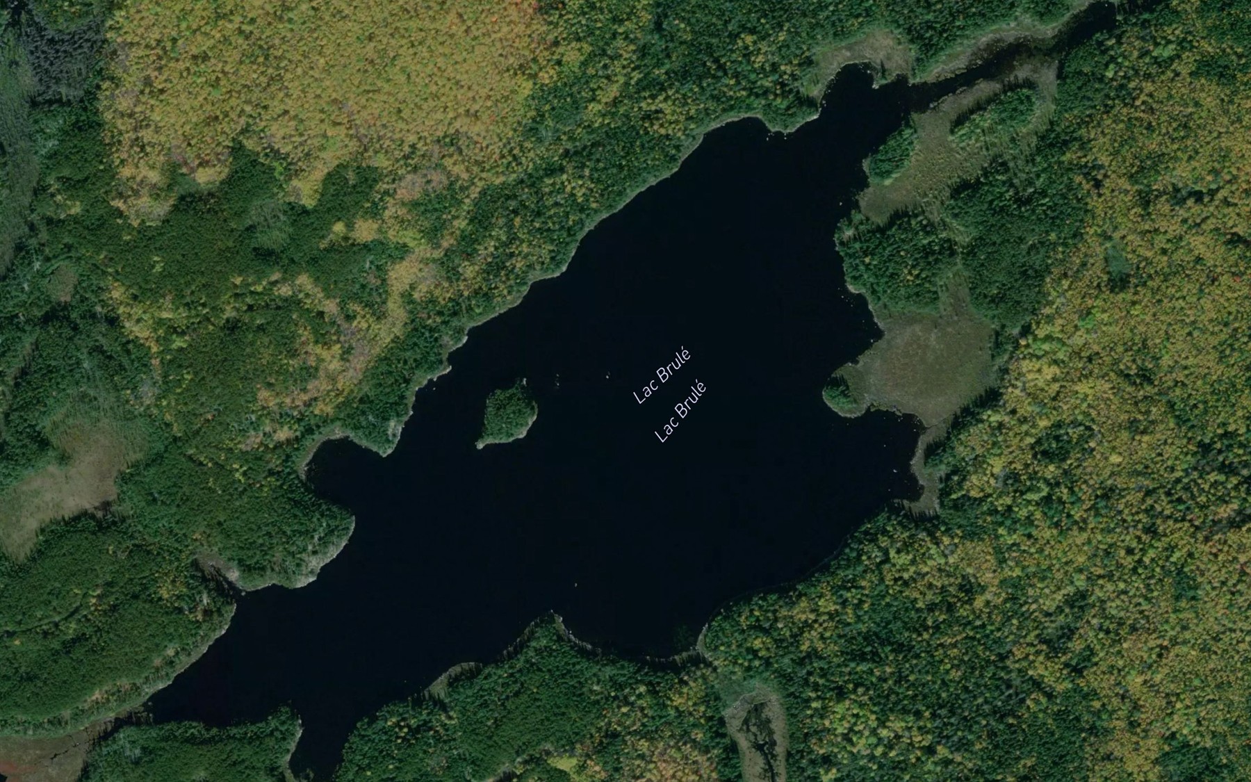 Satellite map of the Lac Brule