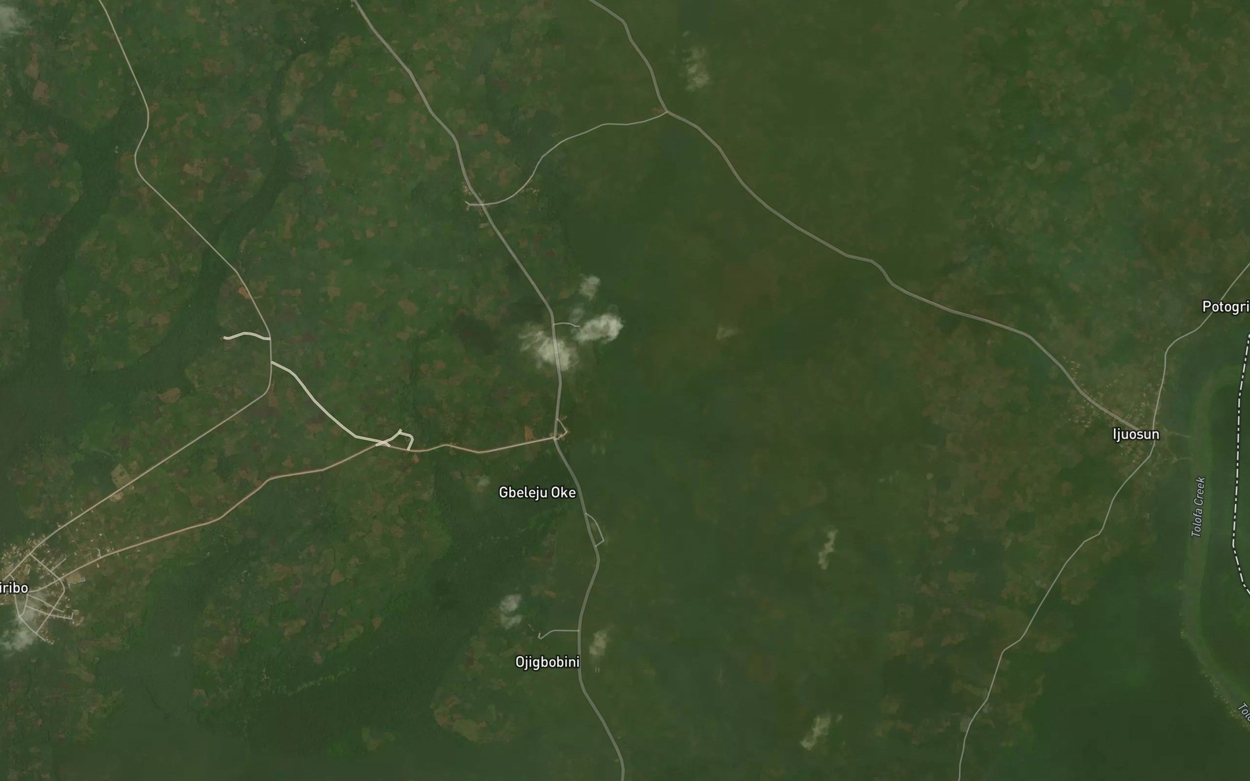 Satellite map of the River Salawa