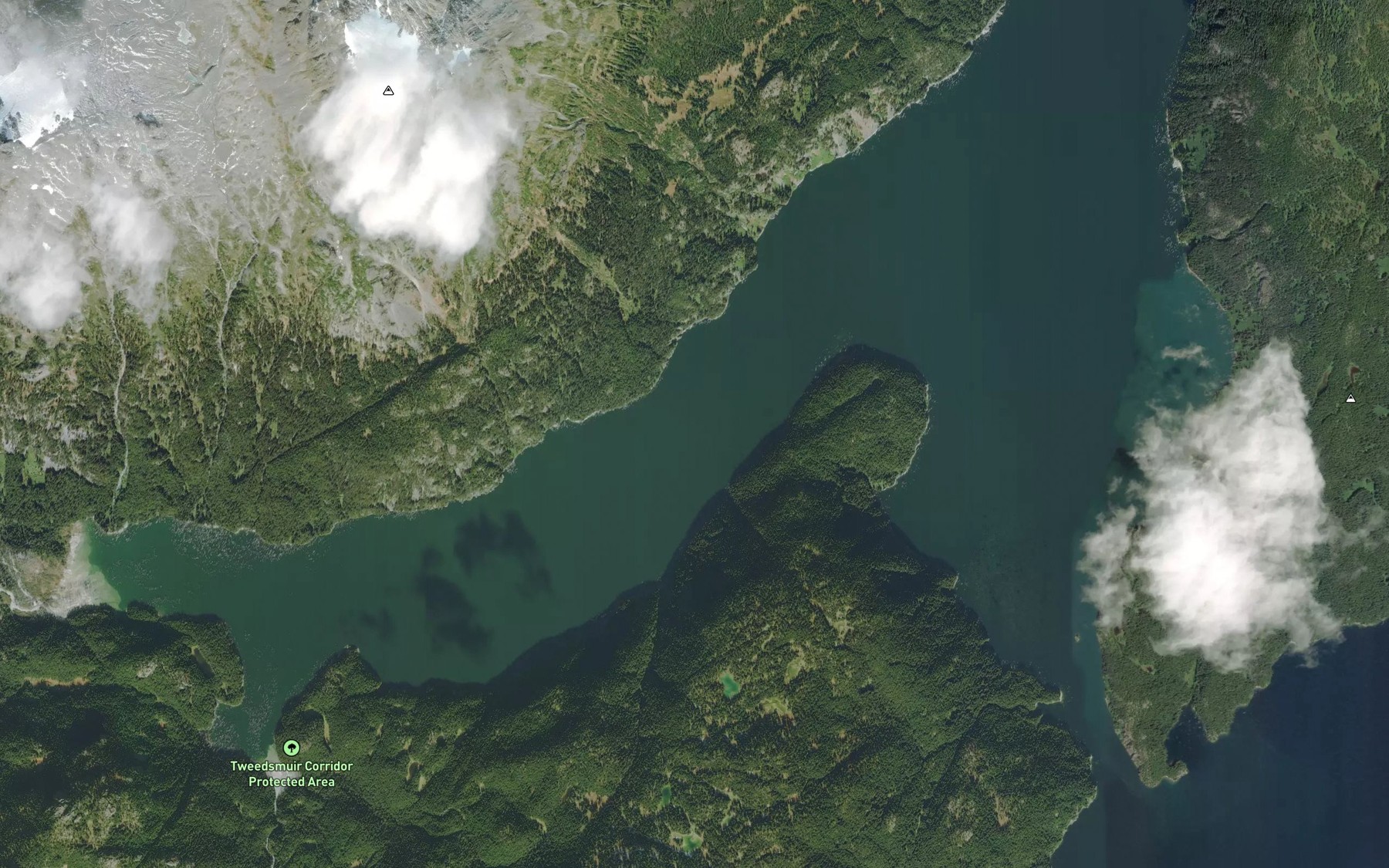 Satellite map of the Little Whitesail Lake