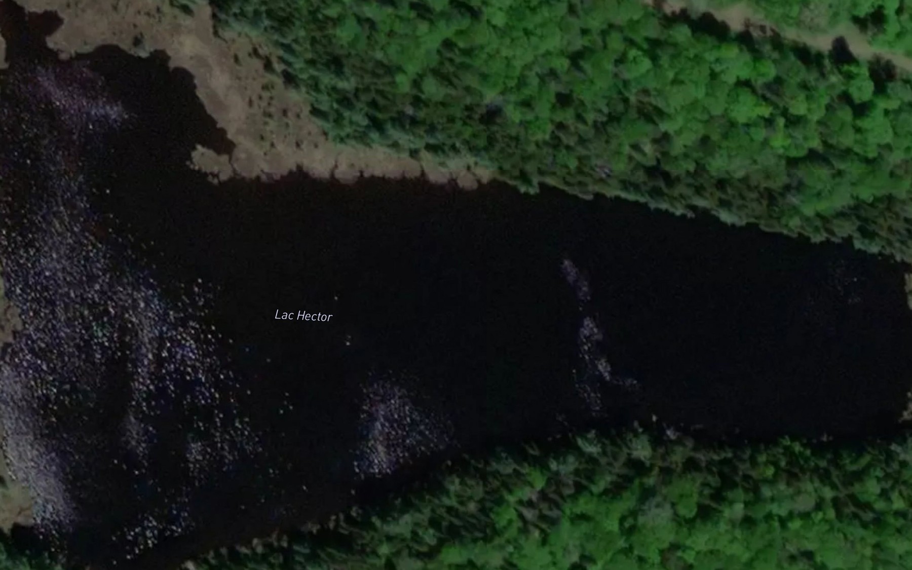 Satellite map of the Lac Hector