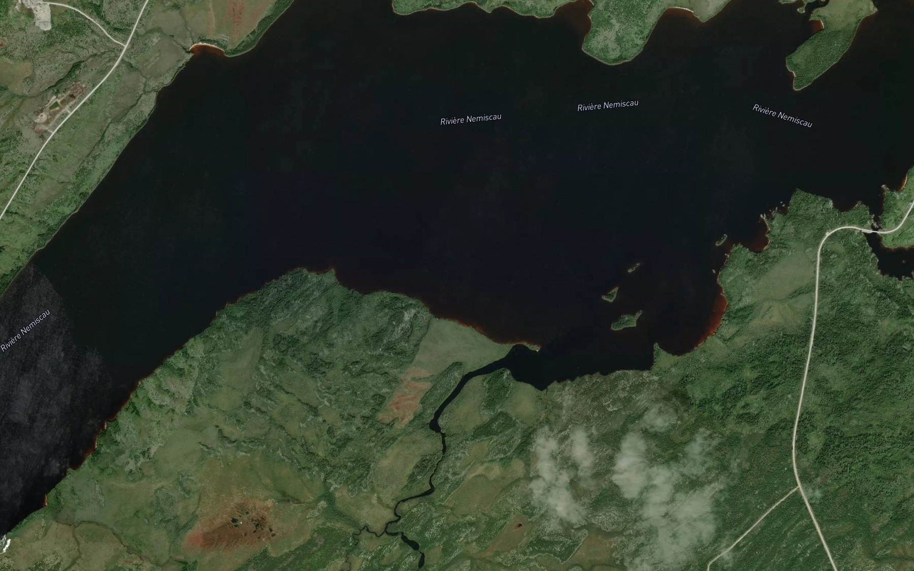 Satellite map of the Ruisseau Wepischekau