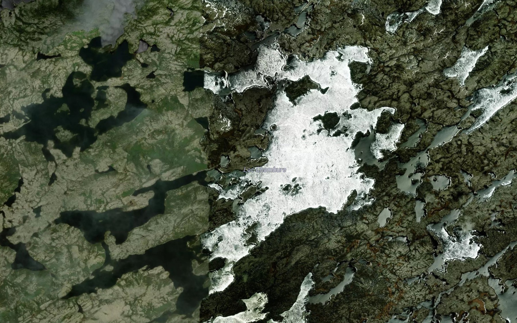 Satellite map of the Lac Chambure