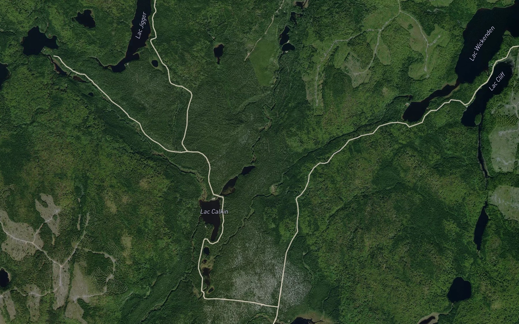 Satellite map of the Lac Junket