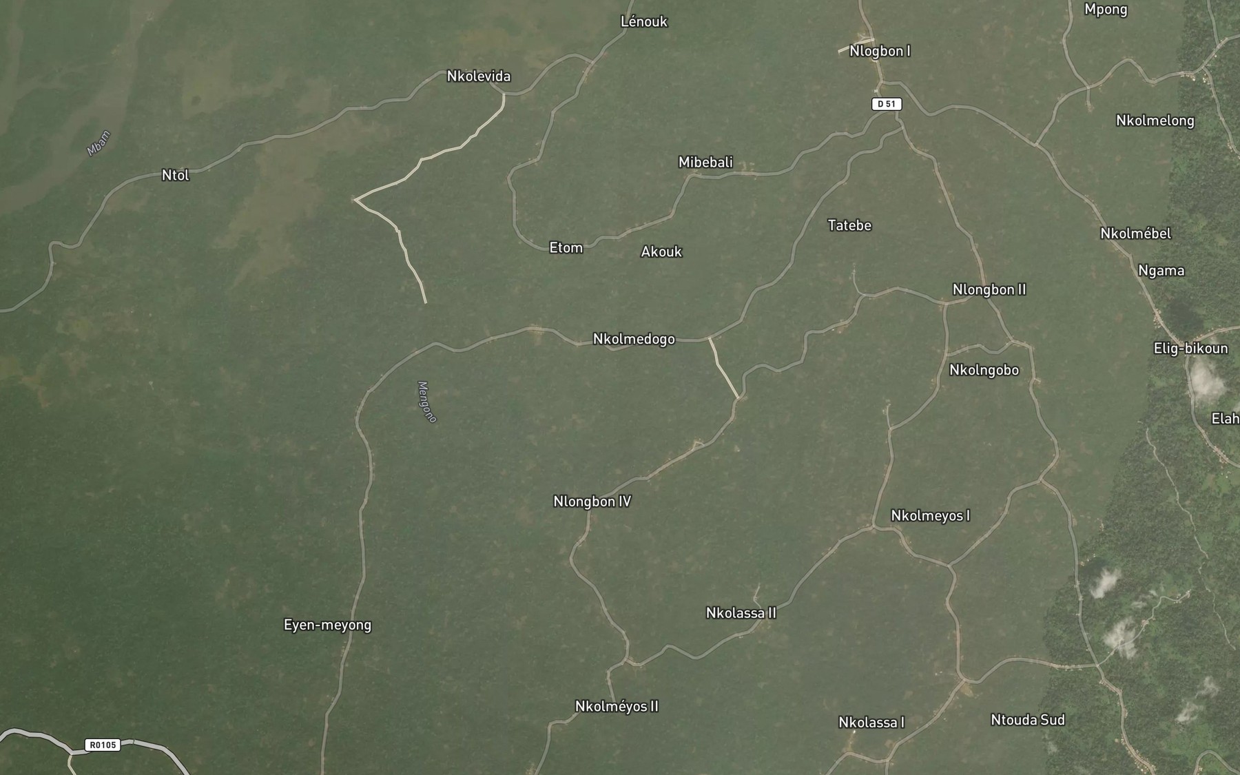 Satellite map of the Mesesenge