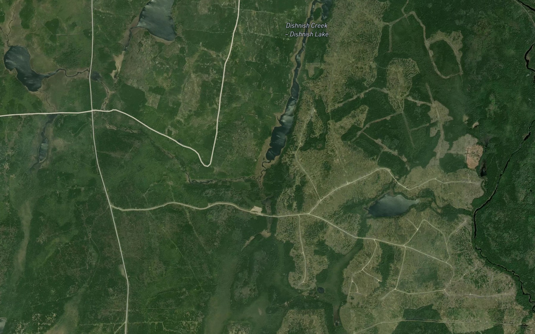 Satellite map of the Legge Creek
