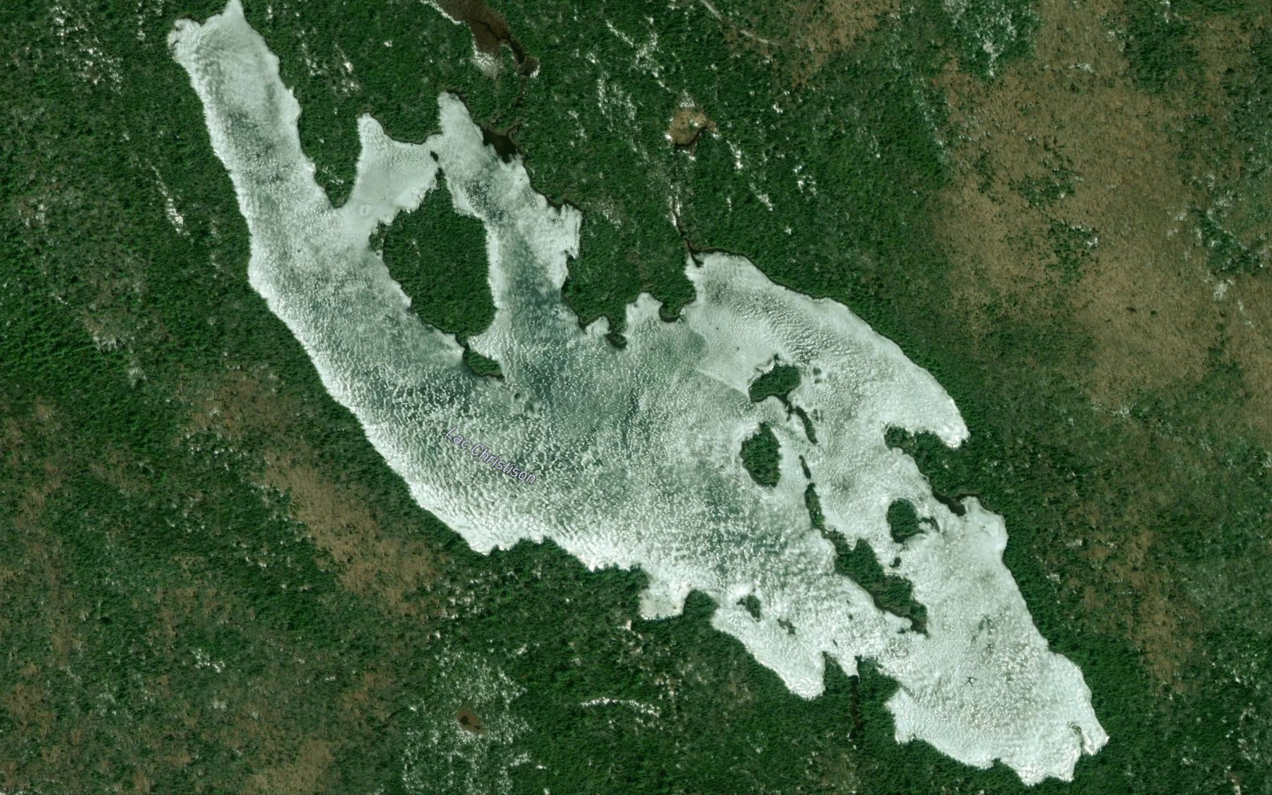 Satellite map of the Lac Christison