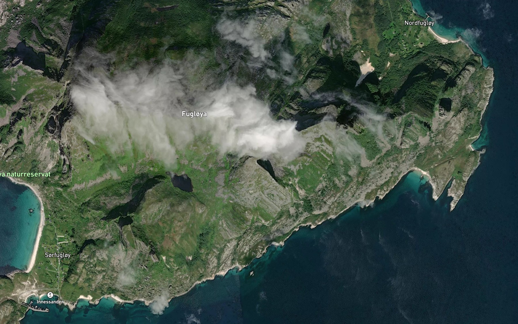 Satellite map of the Skiftneshagelva
