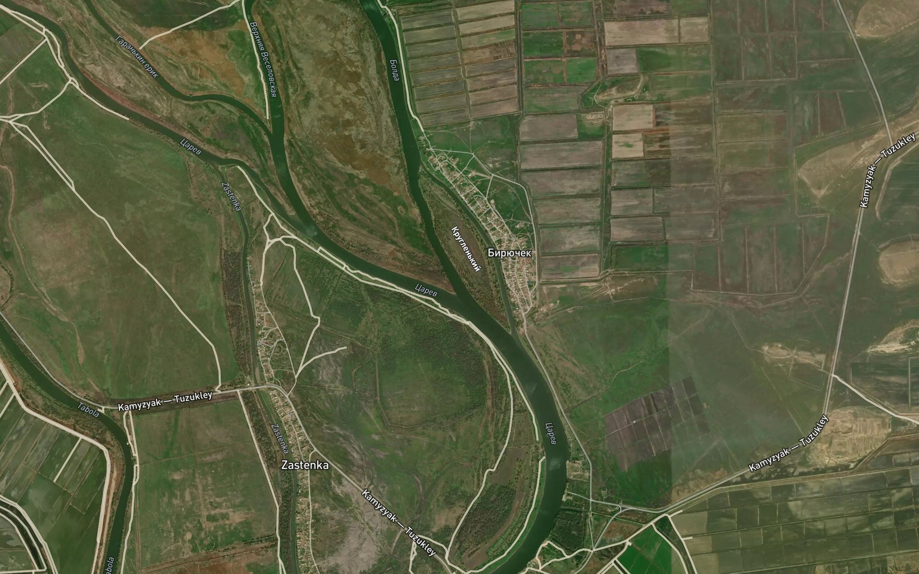 Satellite map of the Nizhnyaya Veselovskaya