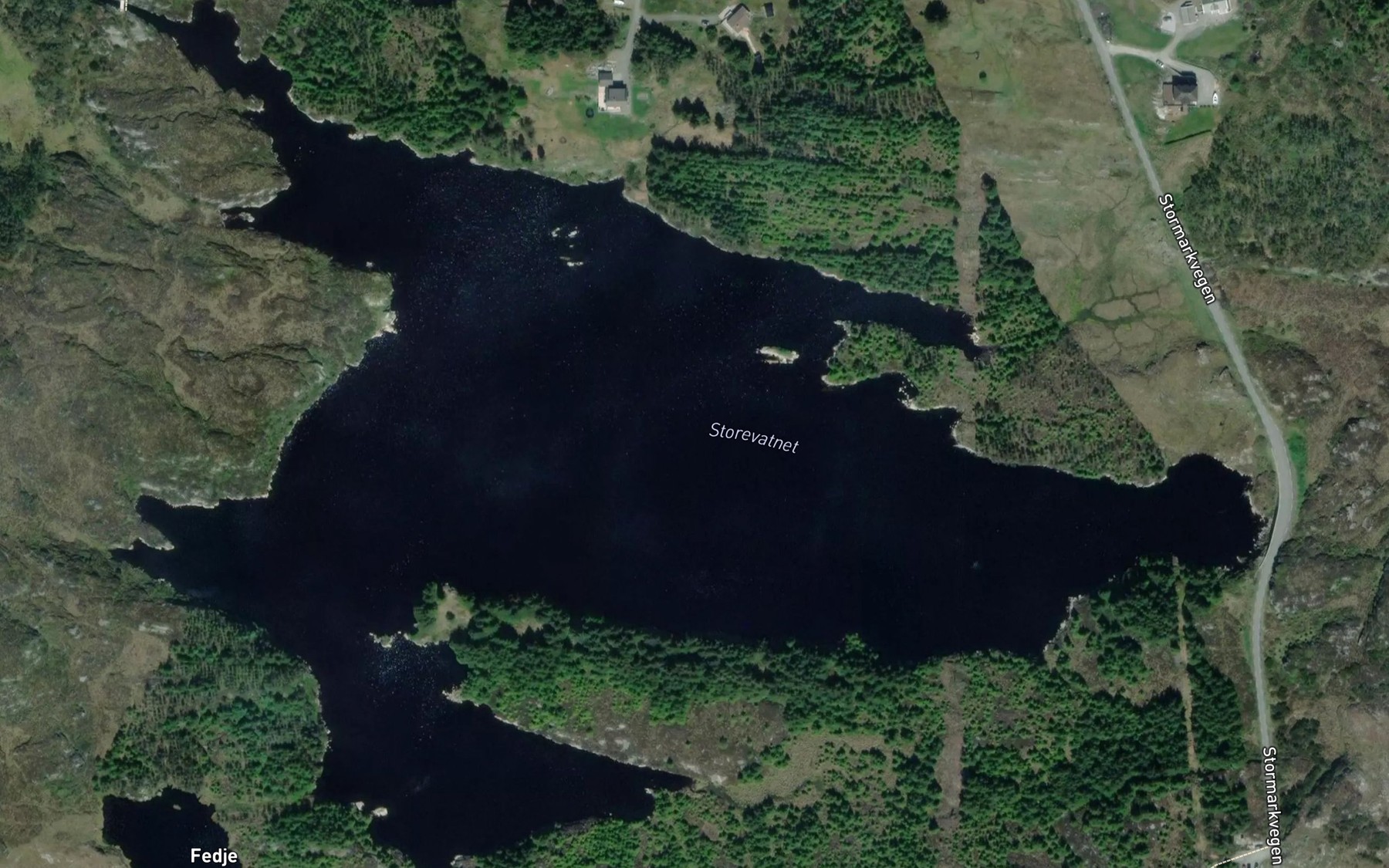 Satellite map of the Storevatnet