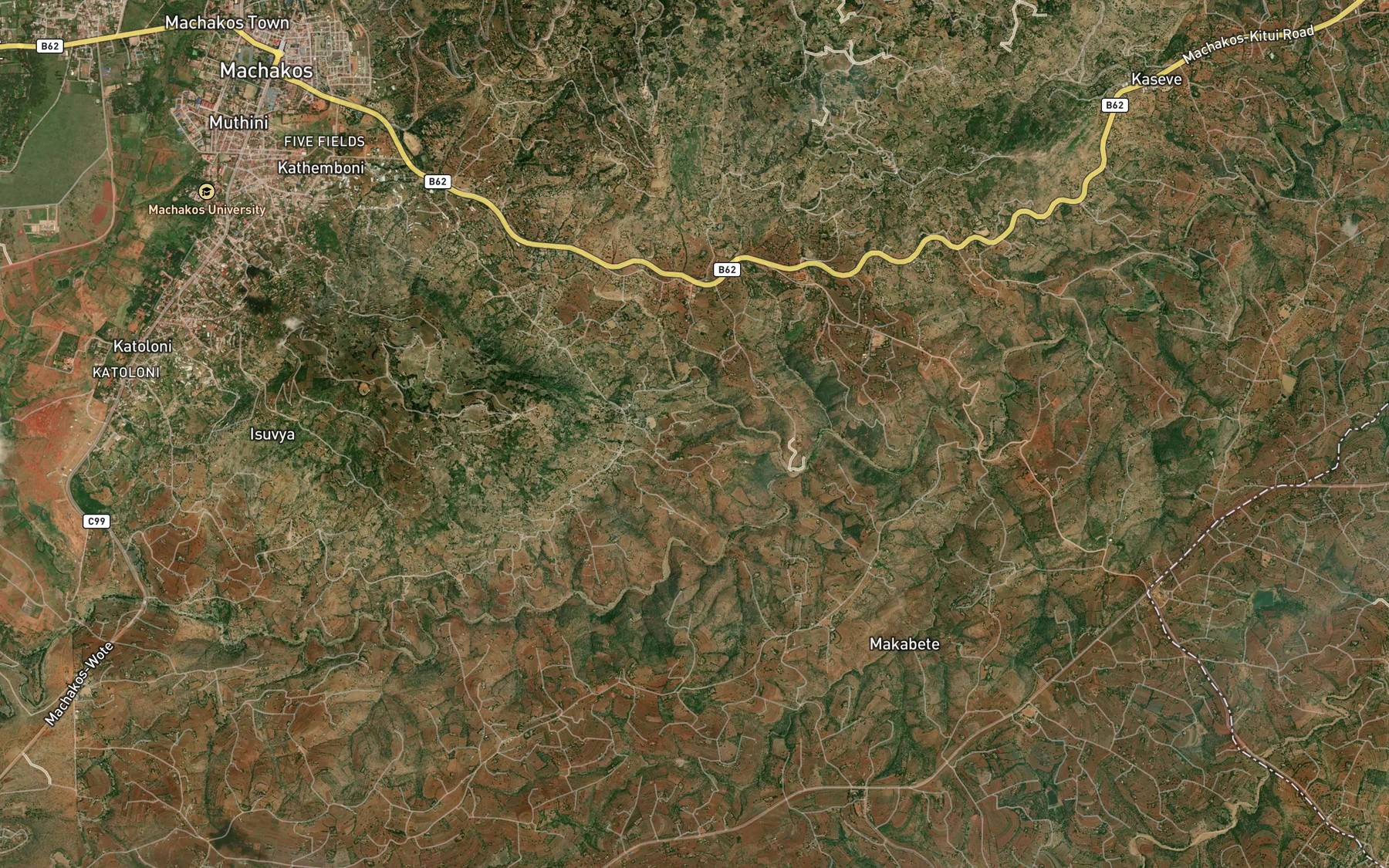 Satellite map of the Eiyeni