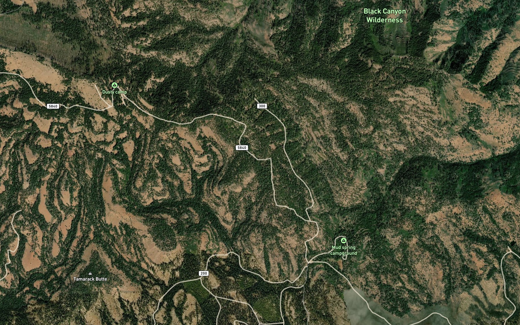 Satellite map of the Hat Spring