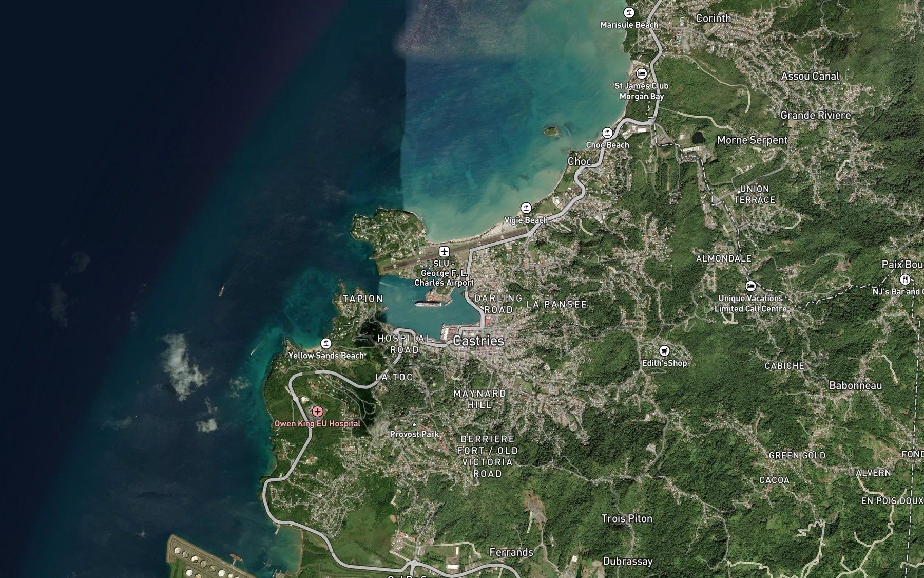 Satellite map of the Trou Garnier