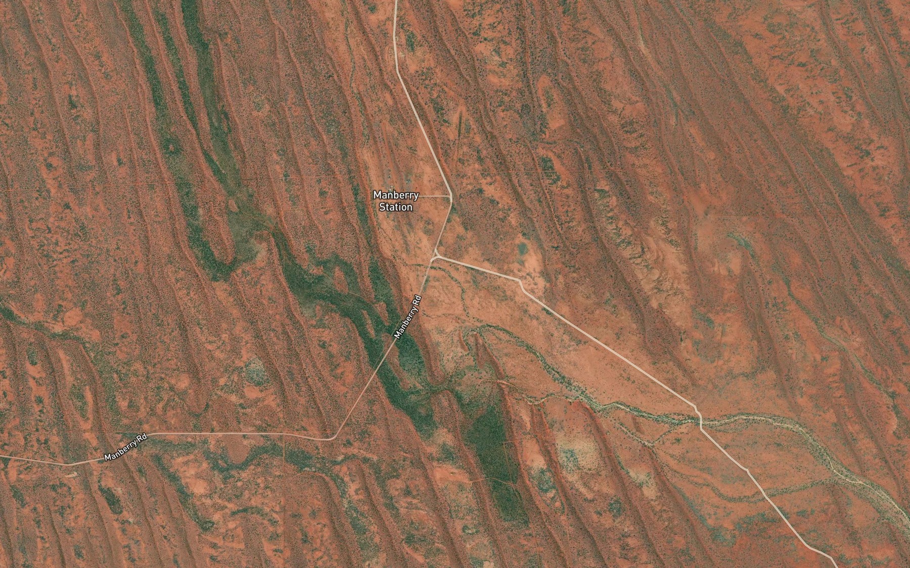 Satellite map of the Hutton Creek