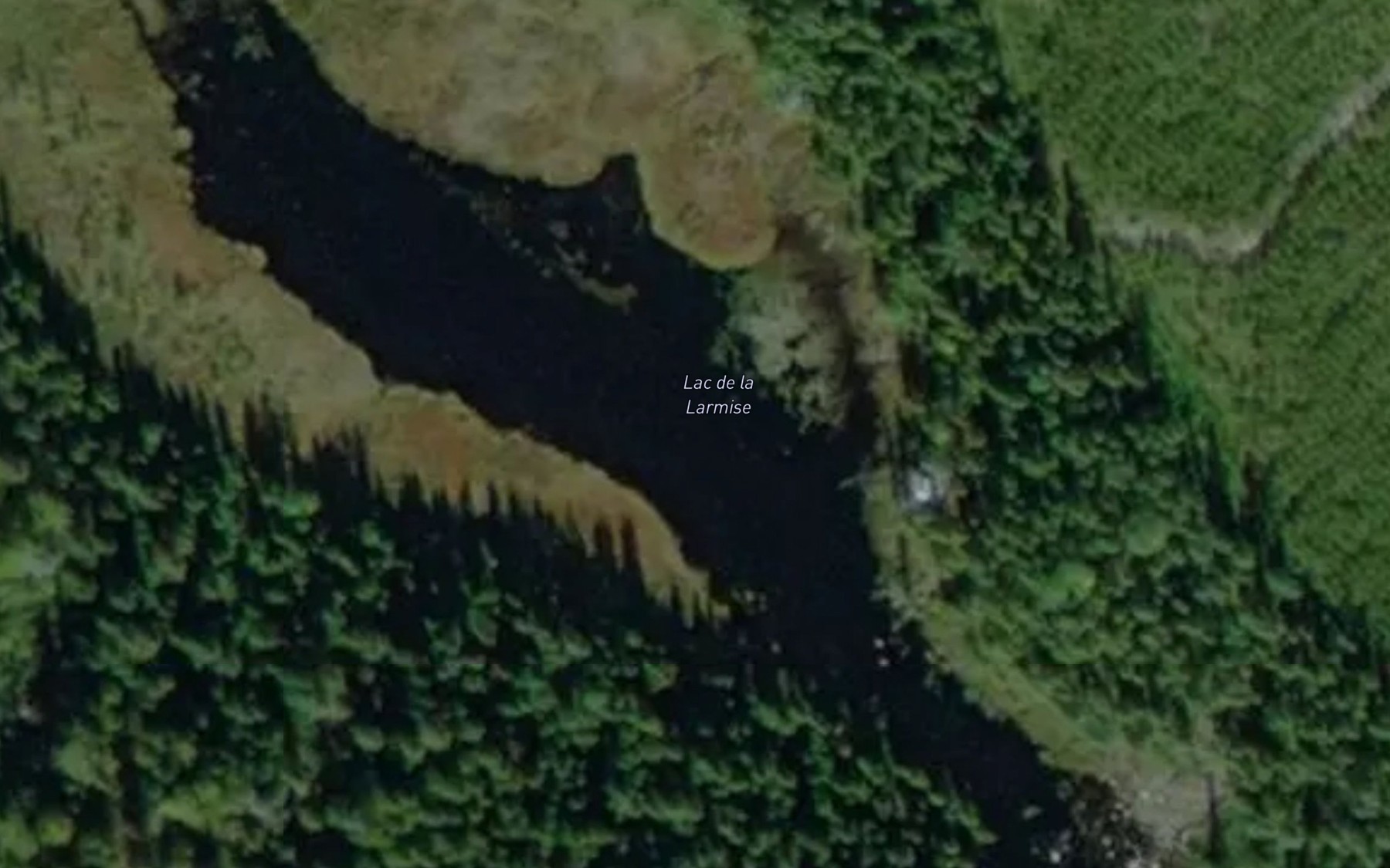 Satellite map of the Lac de la Larmise