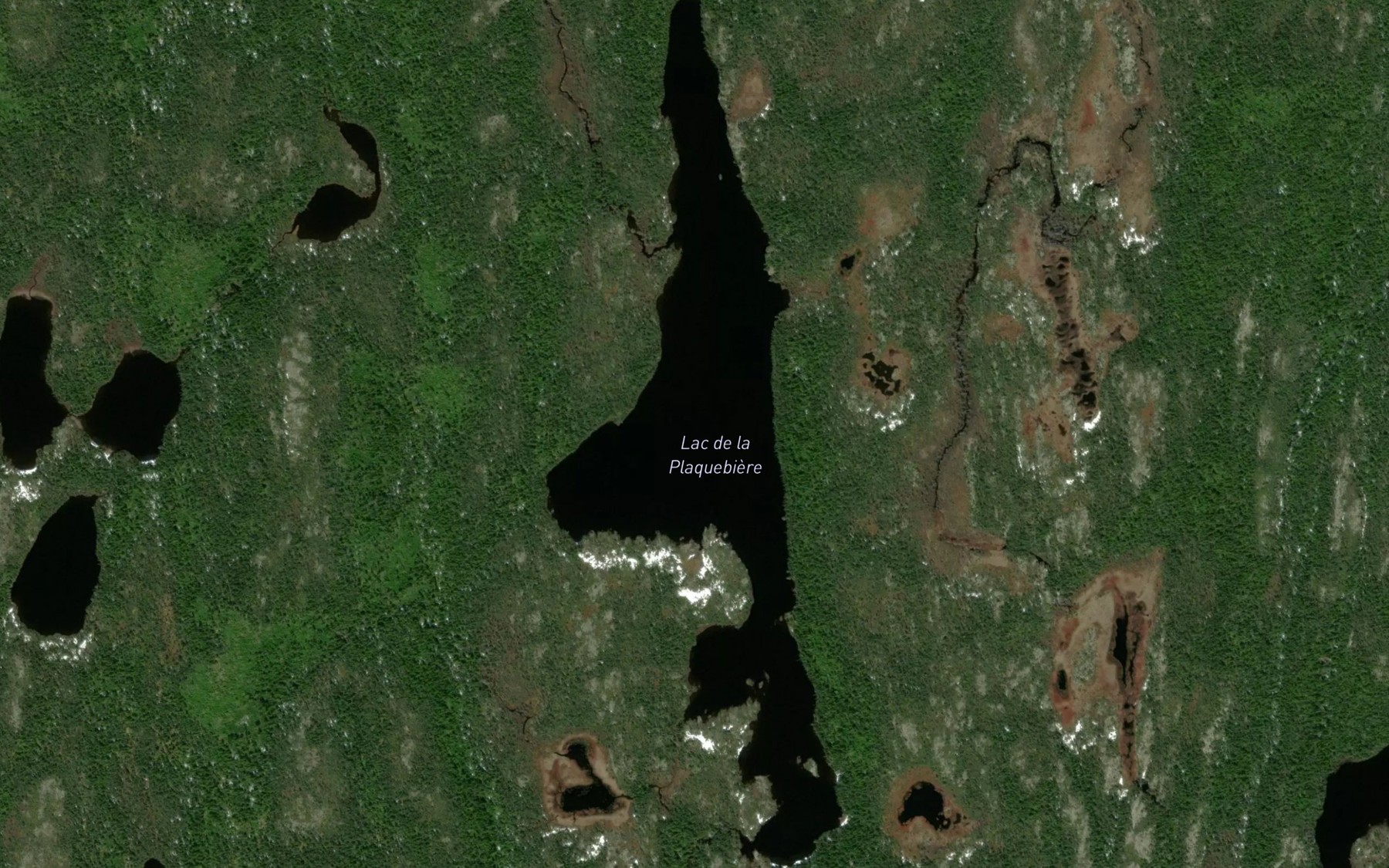 Satellite map of the Lac de la Plaquebiere