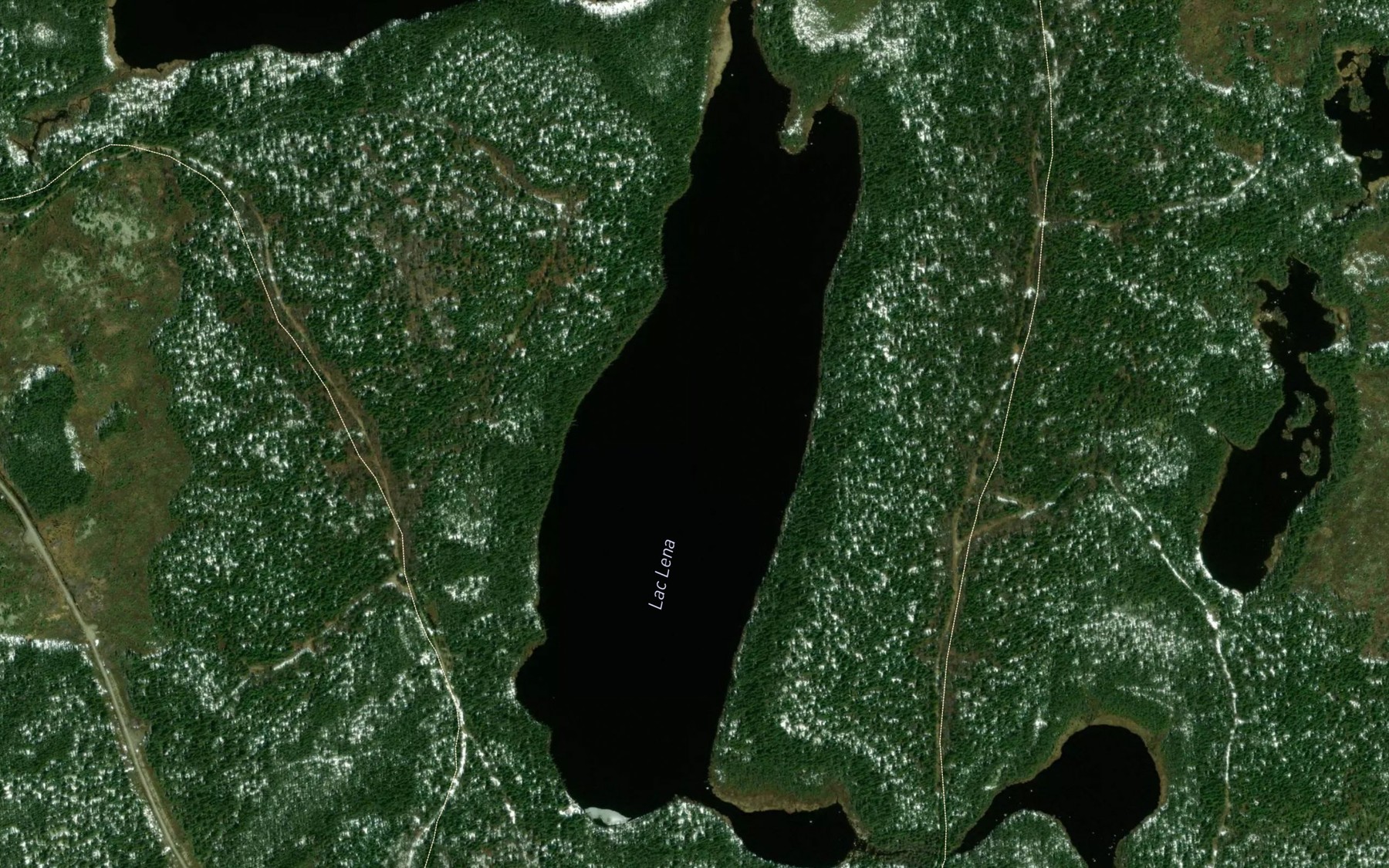 Satellite map of the Lac Lena