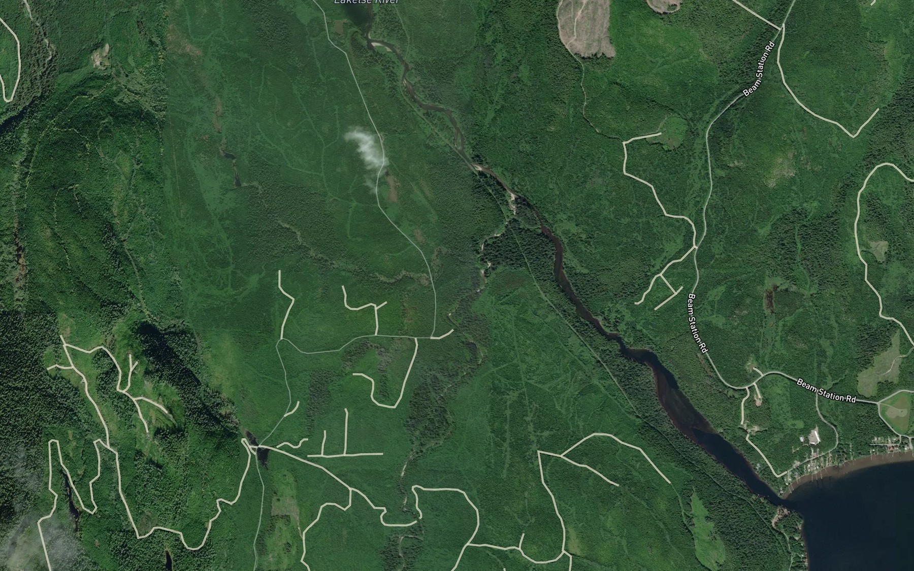 Satellite map of the Coldwater Creek