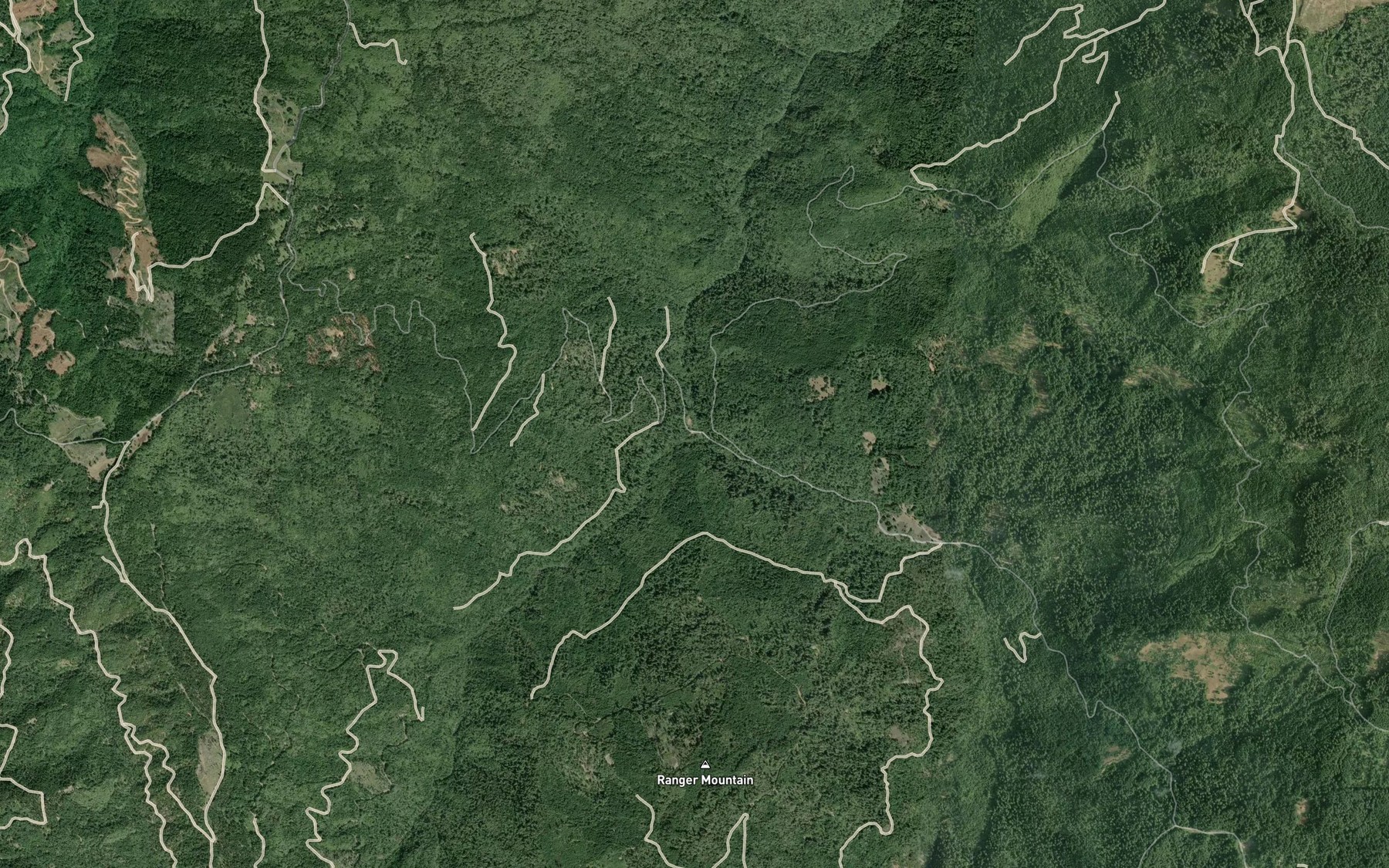 Satellite map of the Little Pine Creek