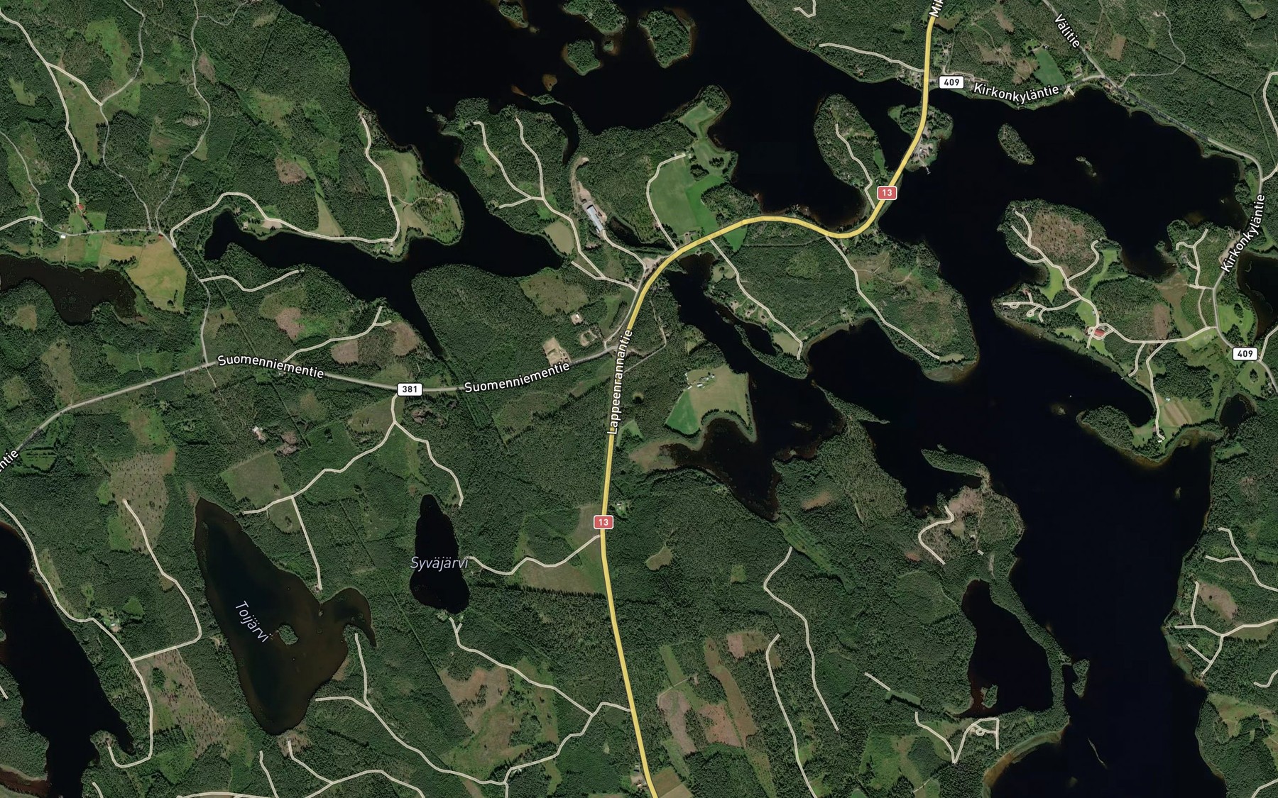 Satellite map of the Kissalampi