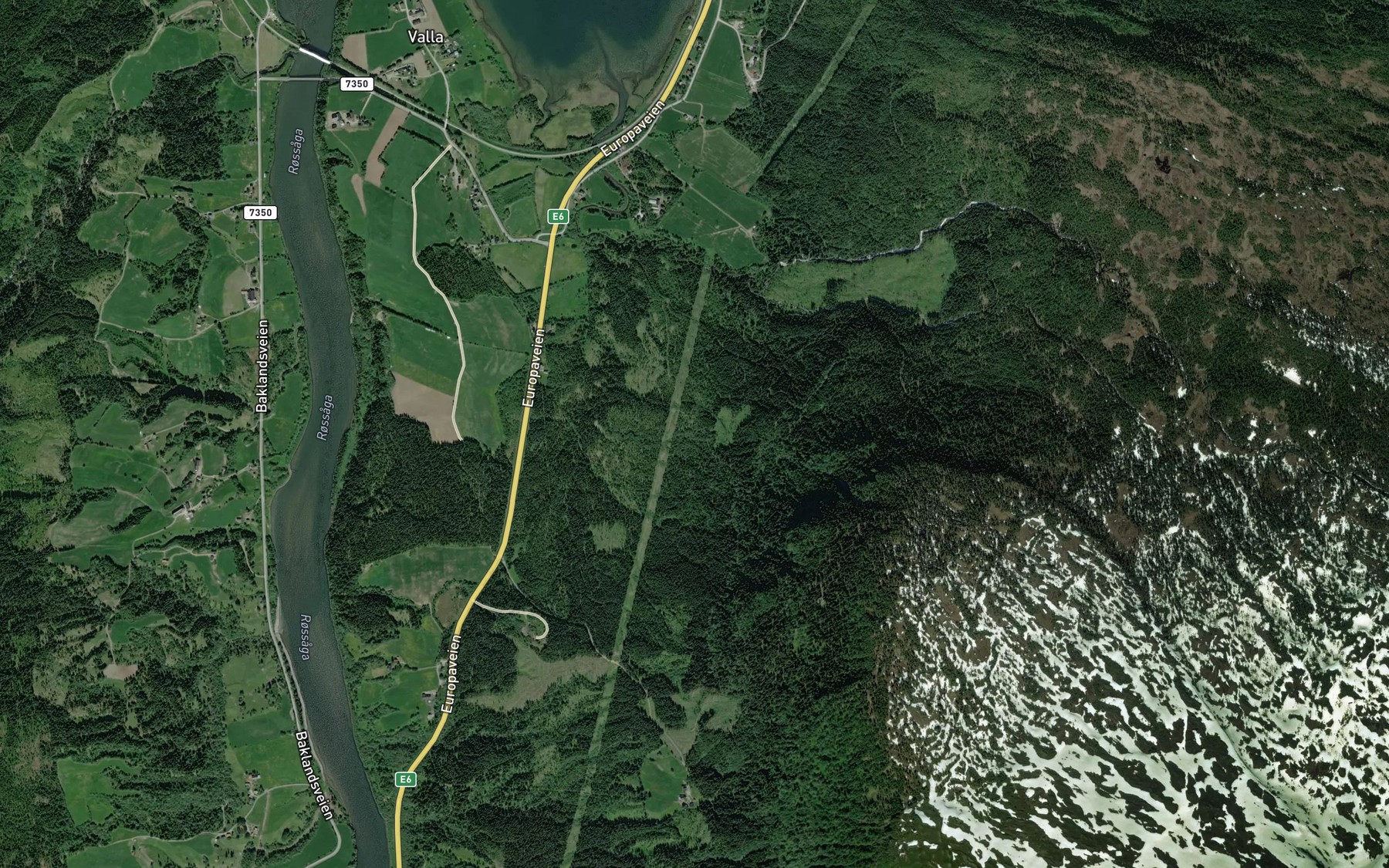 Satellite map of the Smafjellbekken