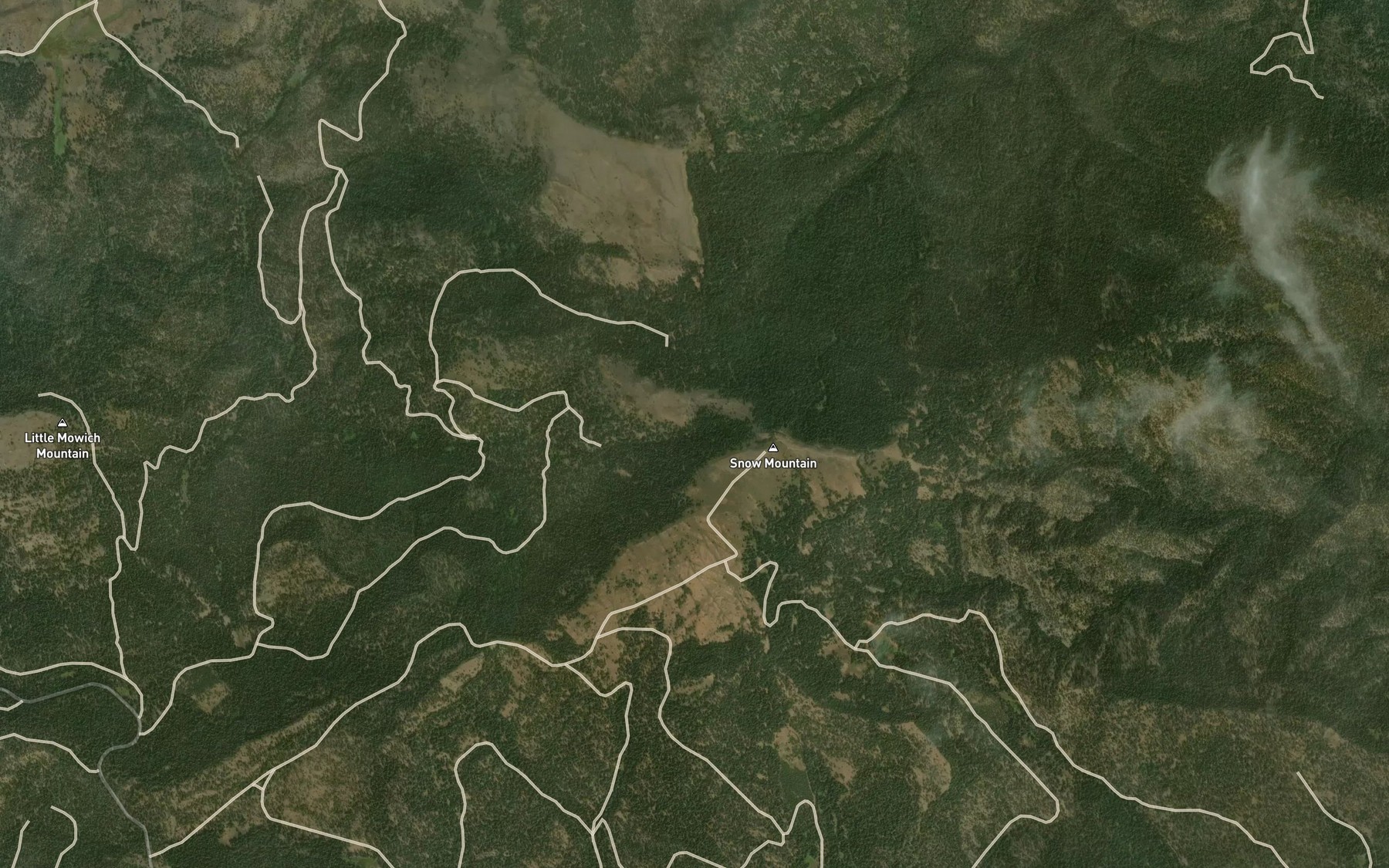 Satellite map of the Snow Spring