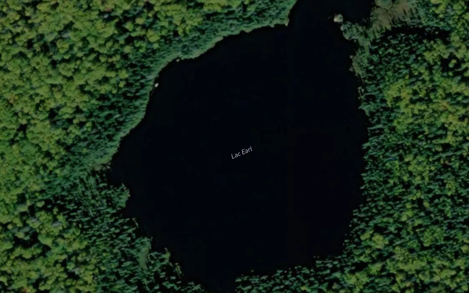 Satellite map of the Lac Earl
