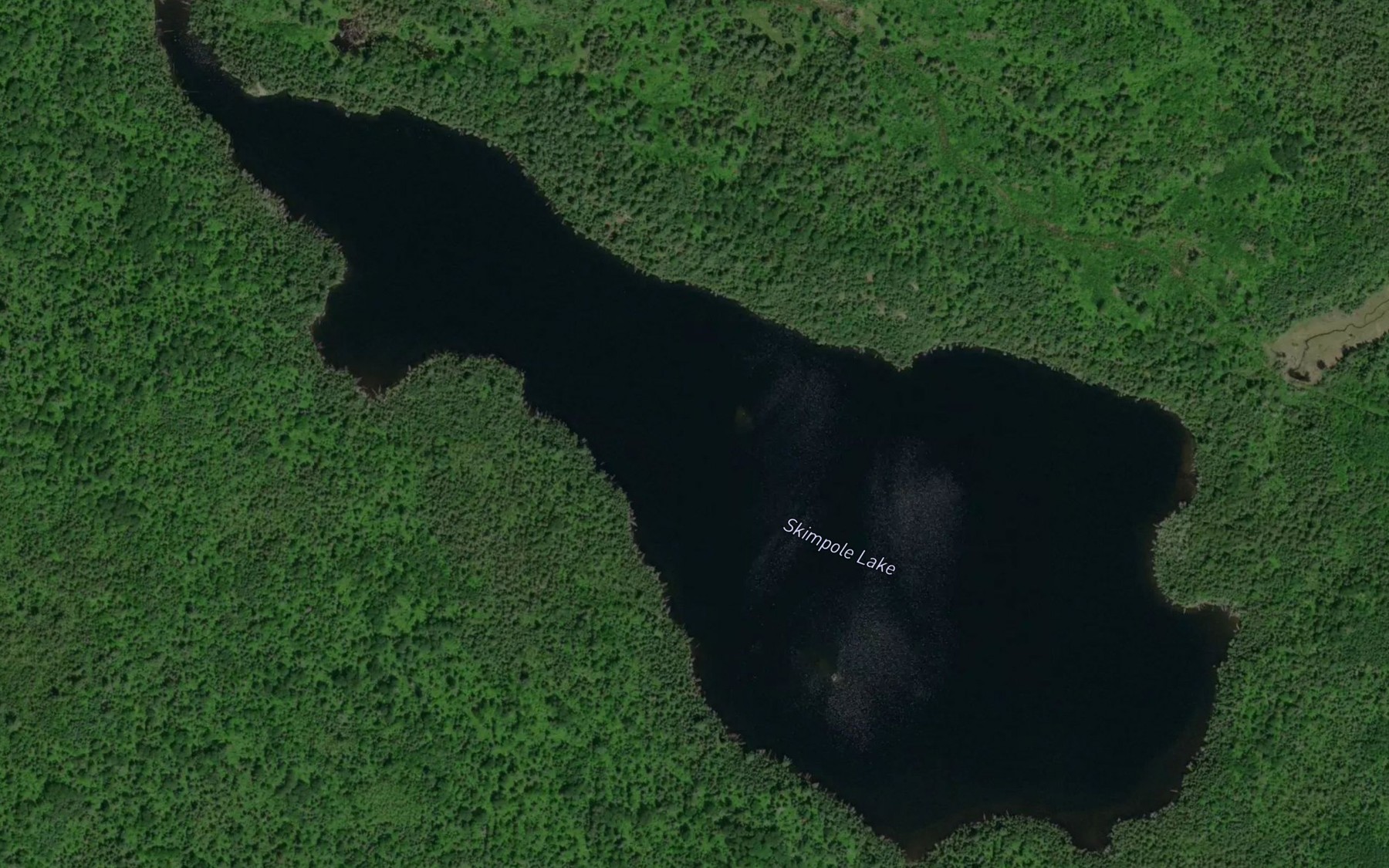 Satellite map of the Skimpole Lake